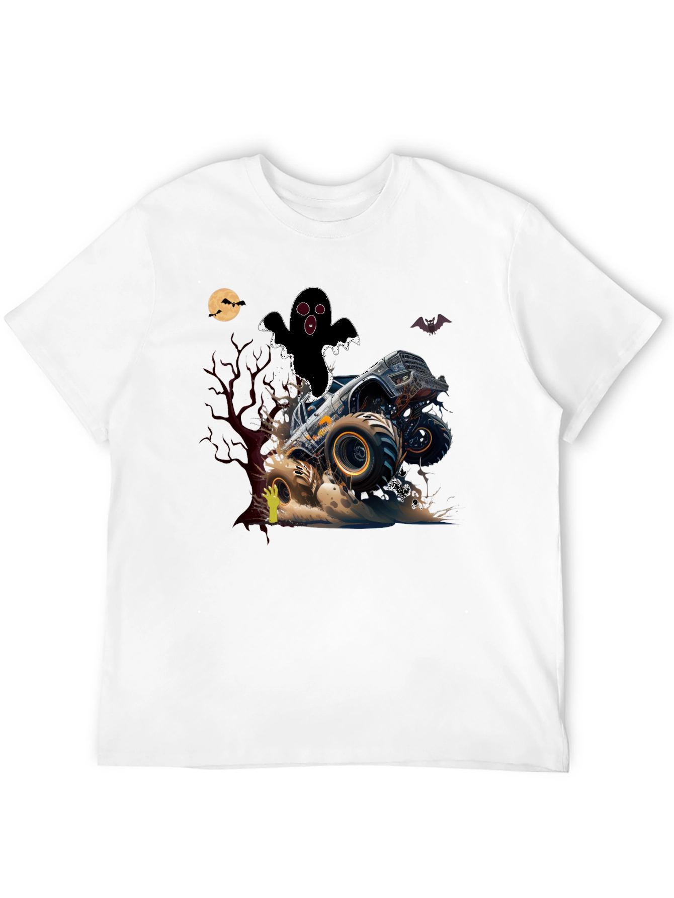 Halloween Monster Truck Ghost T-Shirt