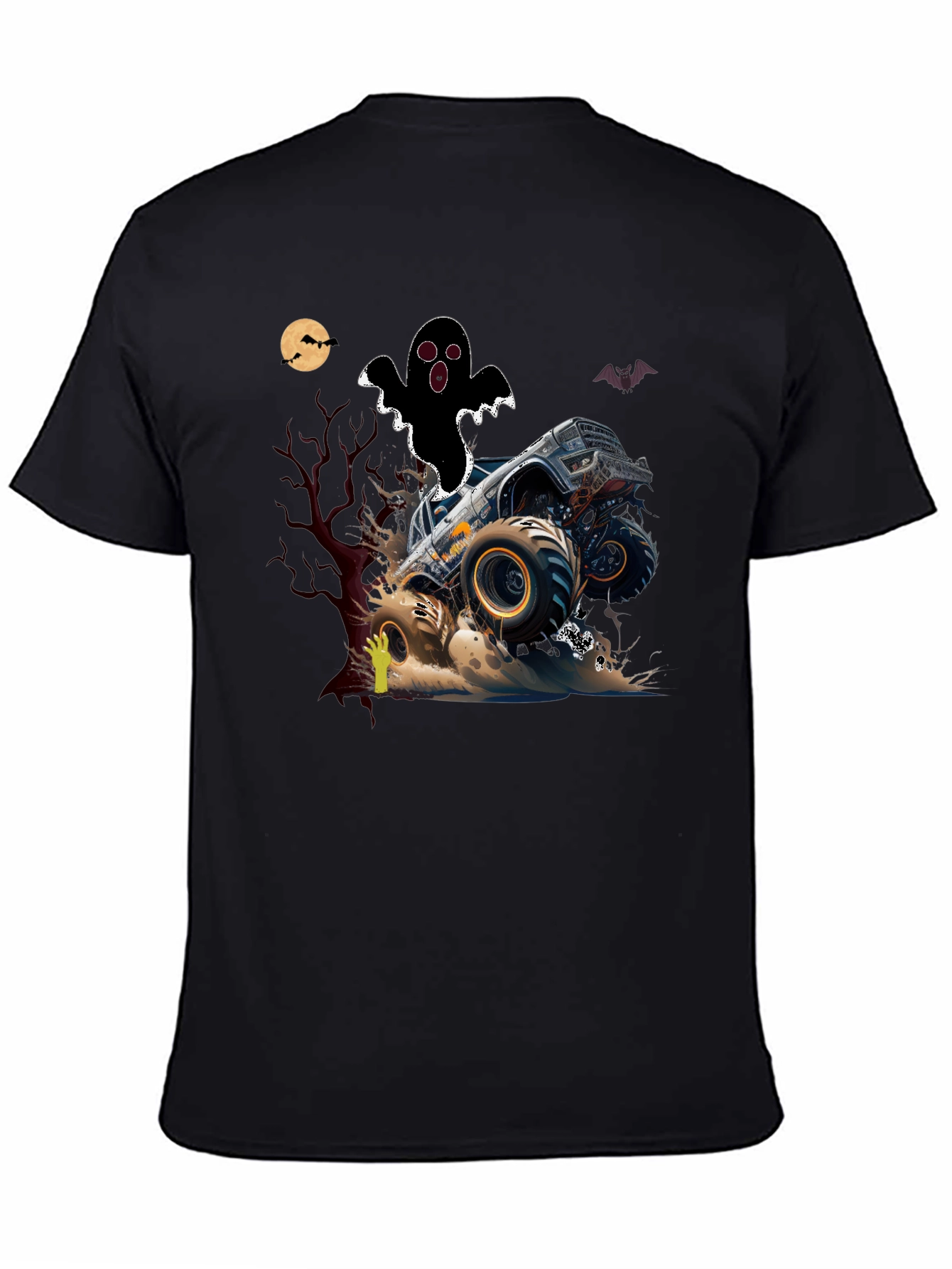 Halloween Monster Truck Ghost T-Shirt