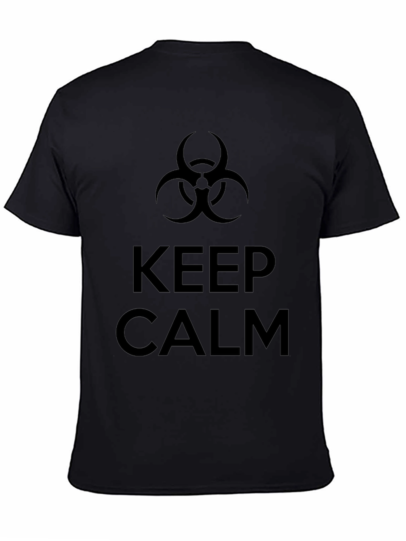 Keep Calm Biohazard Symbol Black T-Shirt