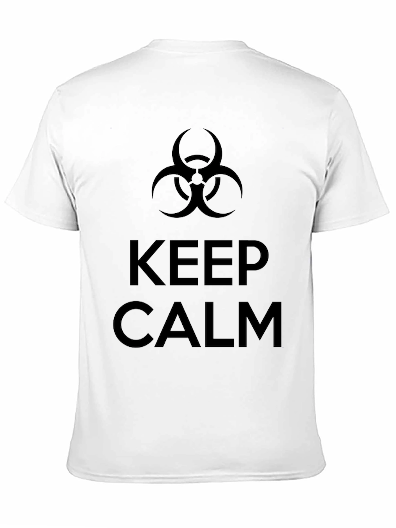 Keep Calm Biohazard Symbol Black T-Shirt