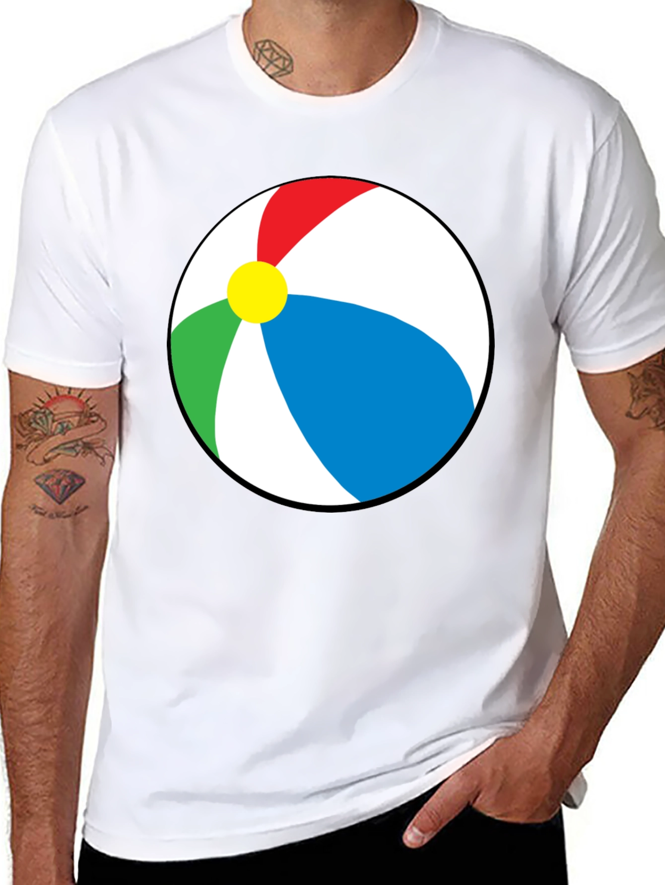 Beach Ball Graphic Tee - Fun Summer T-Shirt