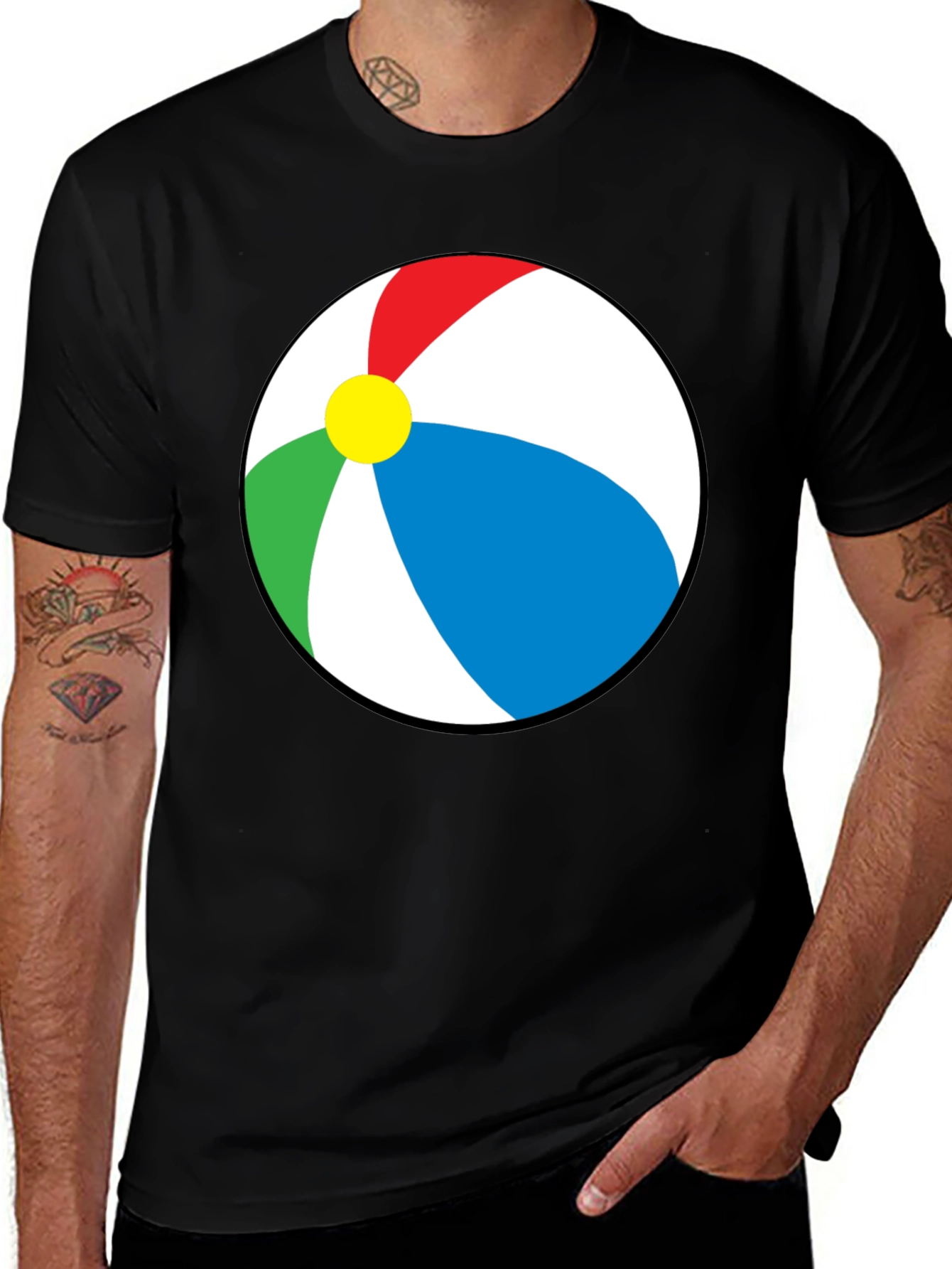 Beach Ball Graphic Tee - Fun Summer T-Shirt