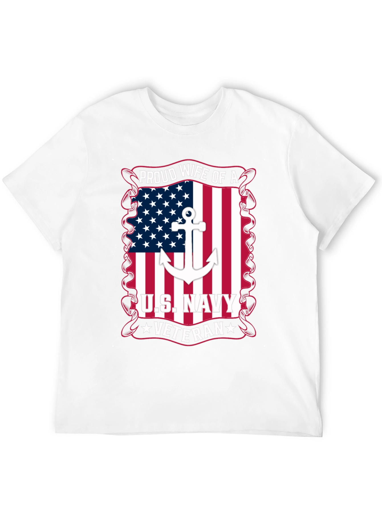 Proud Wife of a US Navy Veteran T-Shirt