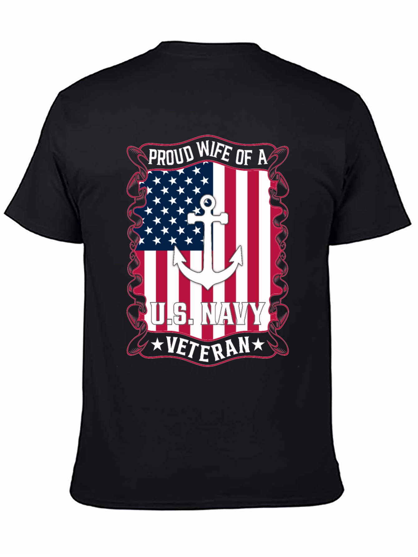 Proud Wife of a US Navy Veteran T-Shirt
