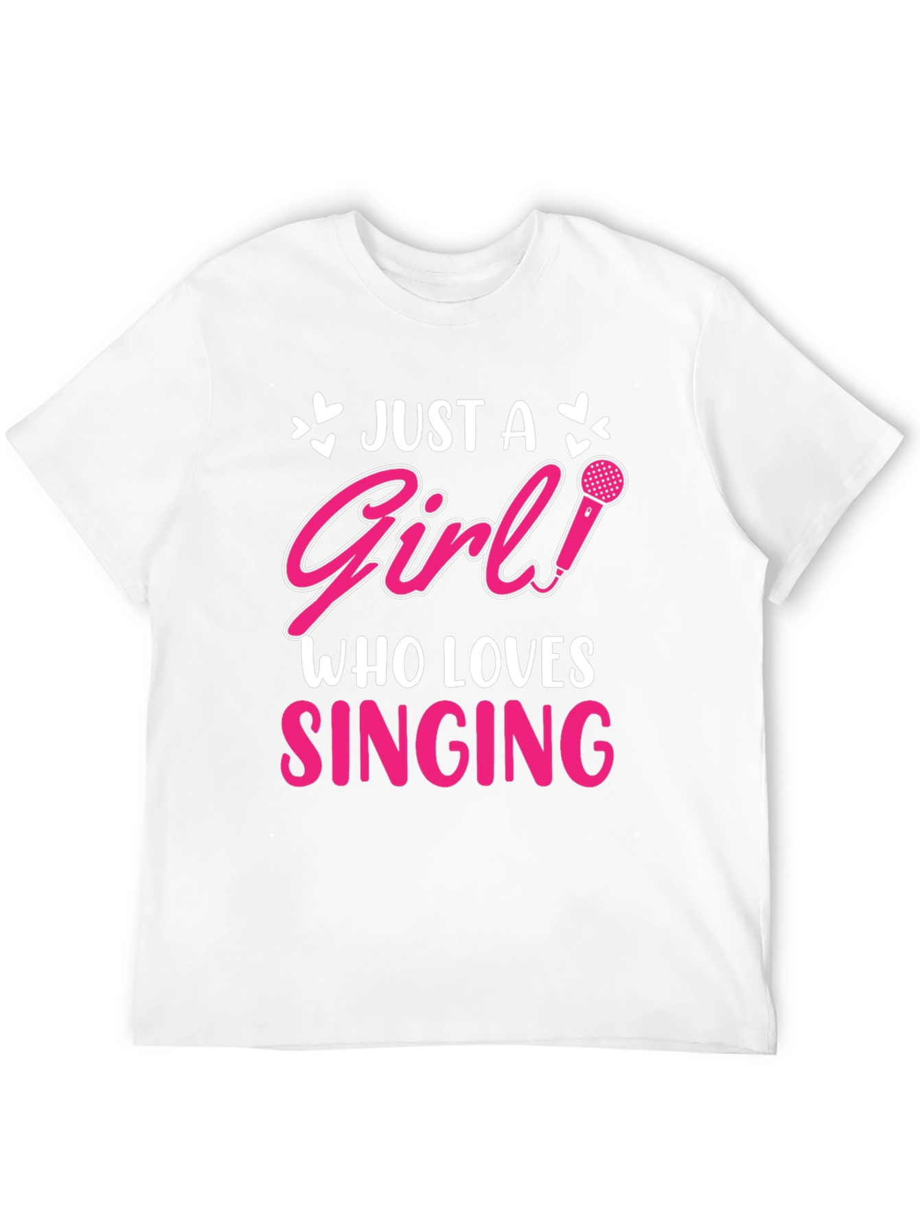 Just a Girl Who Loves Singing Black T-Shirt