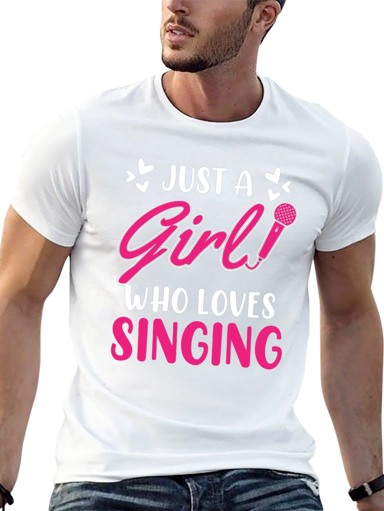 Just a Girl Who Loves Singing Black T-Shirt