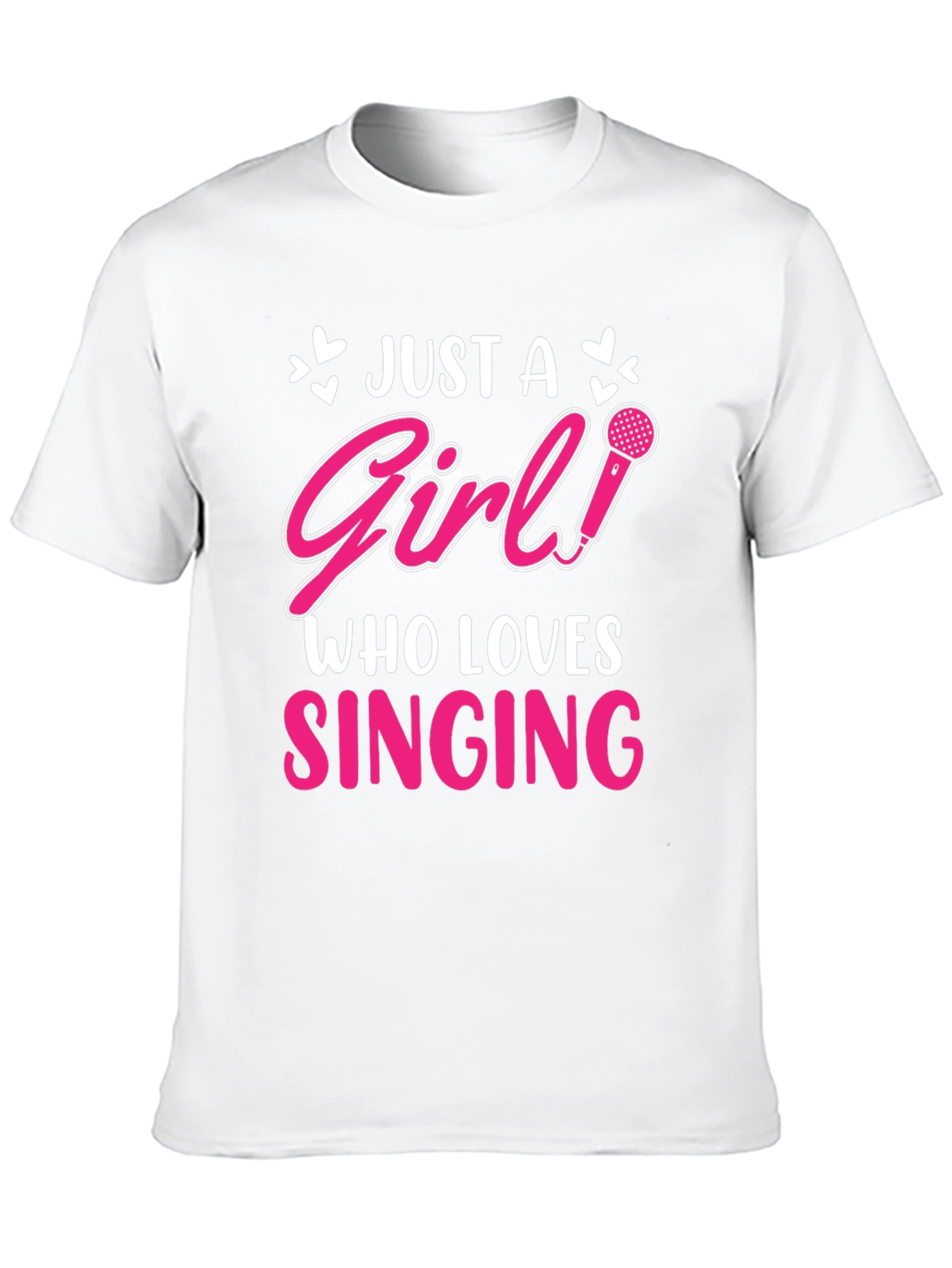 Just a Girl Who Loves Singing Black T-Shirt