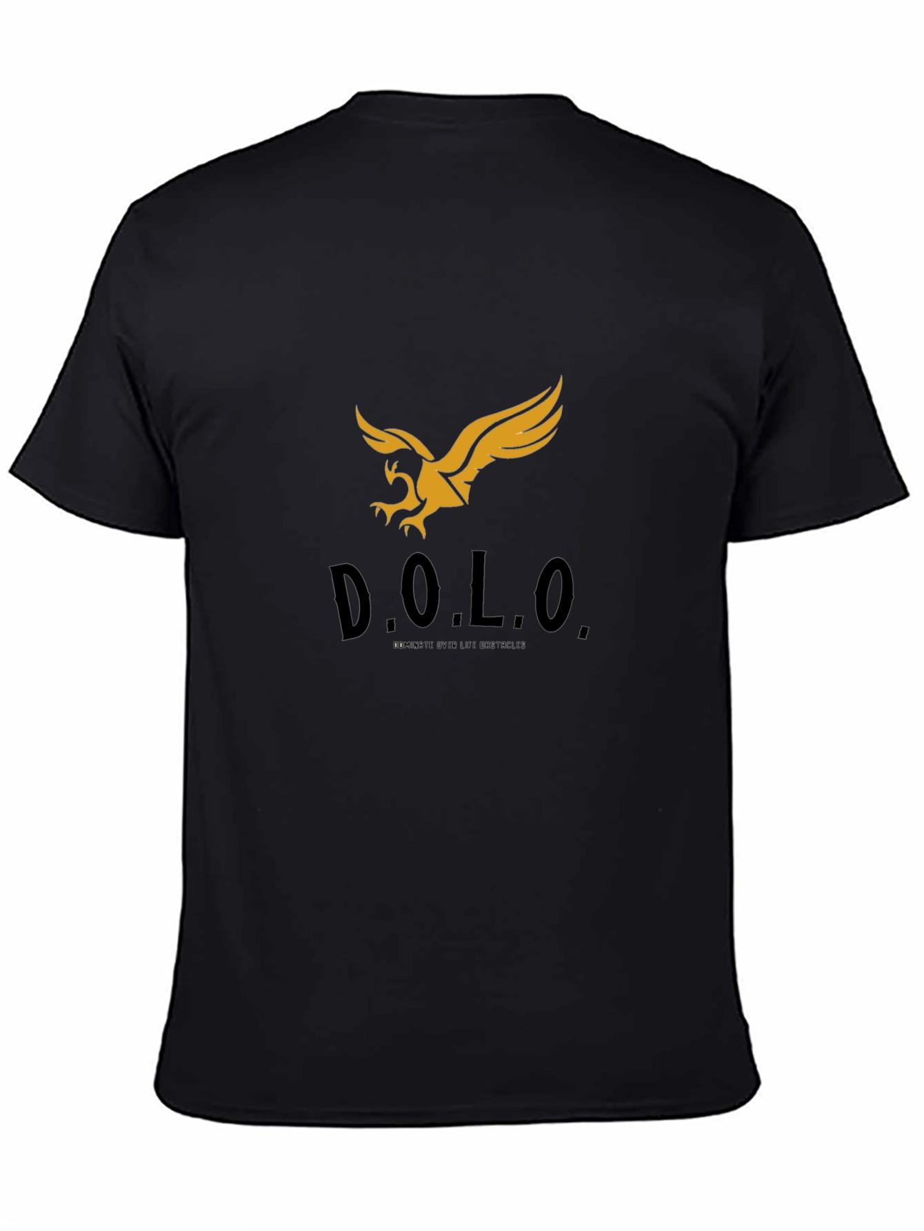 Black T-Shirt with Gold Eagle Graphic