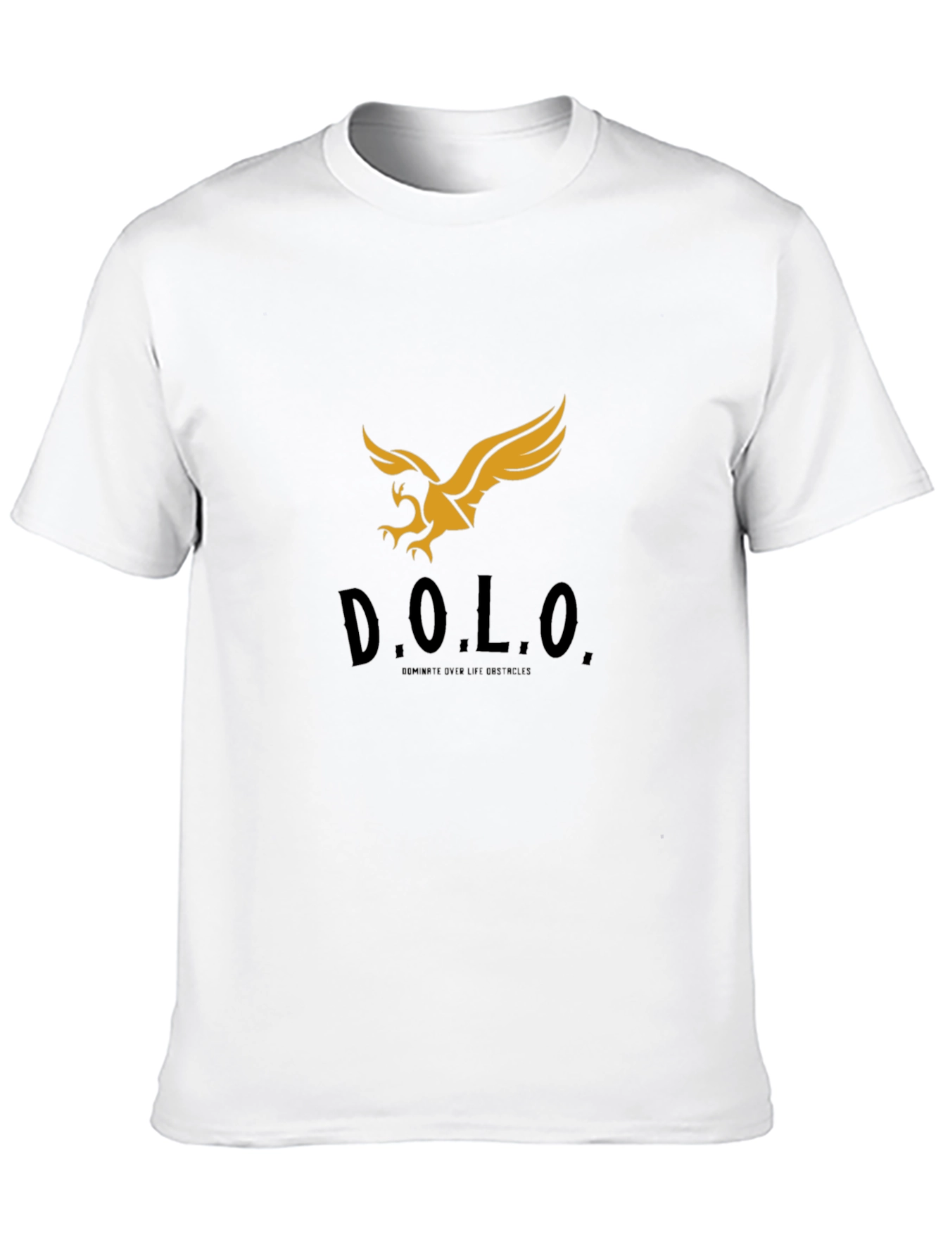 Black T-Shirt with Gold Eagle Graphic