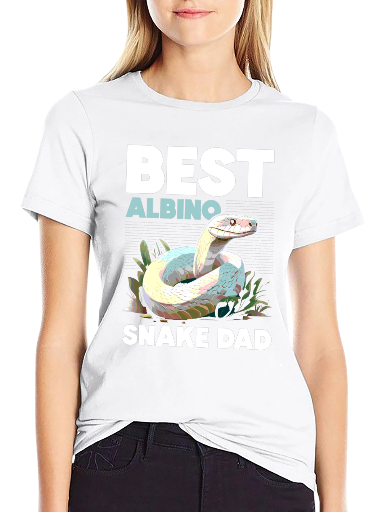 Best Albino Snake Dad T-Shirt
