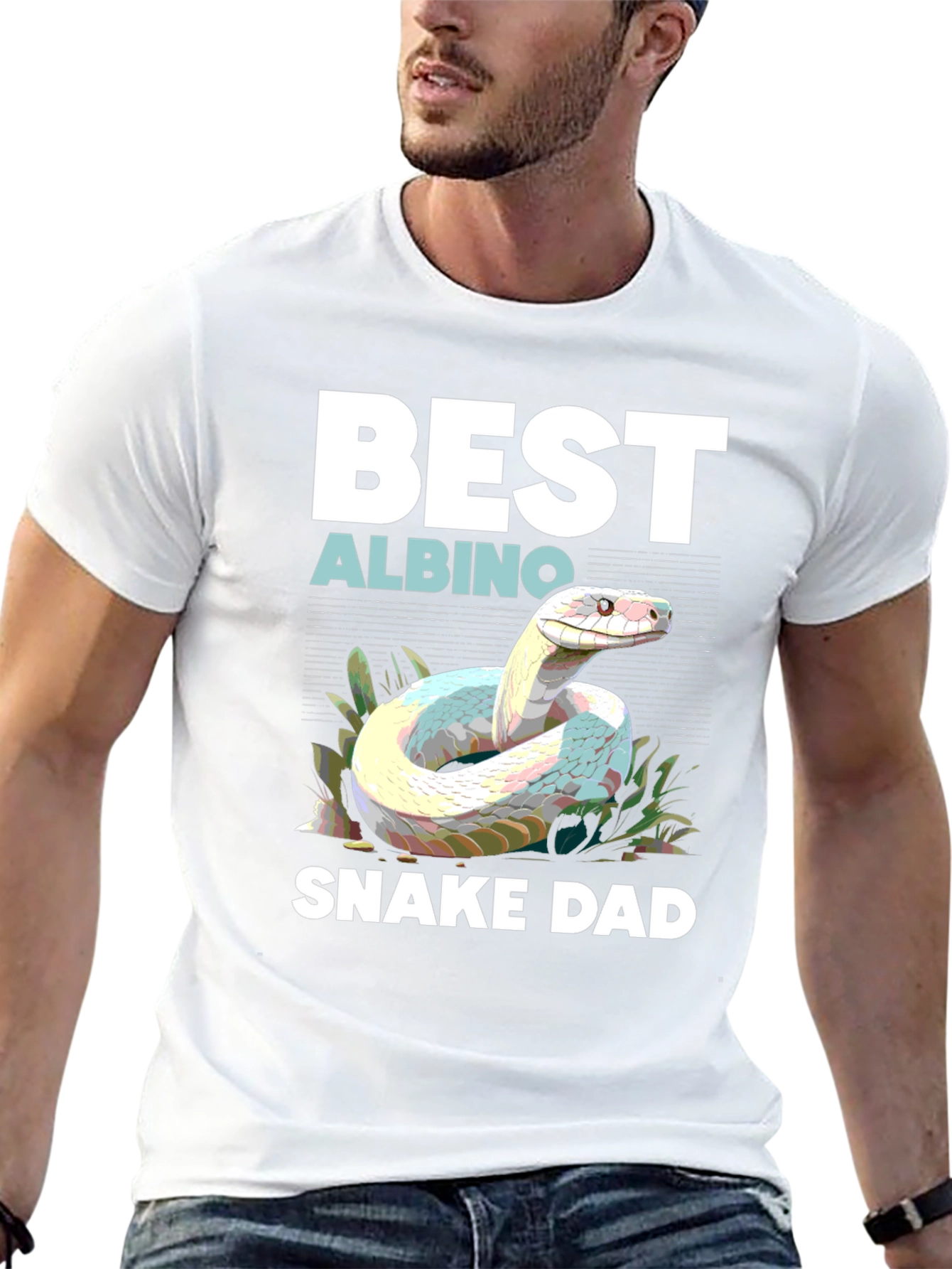 Best Albino Snake Dad T-Shirt