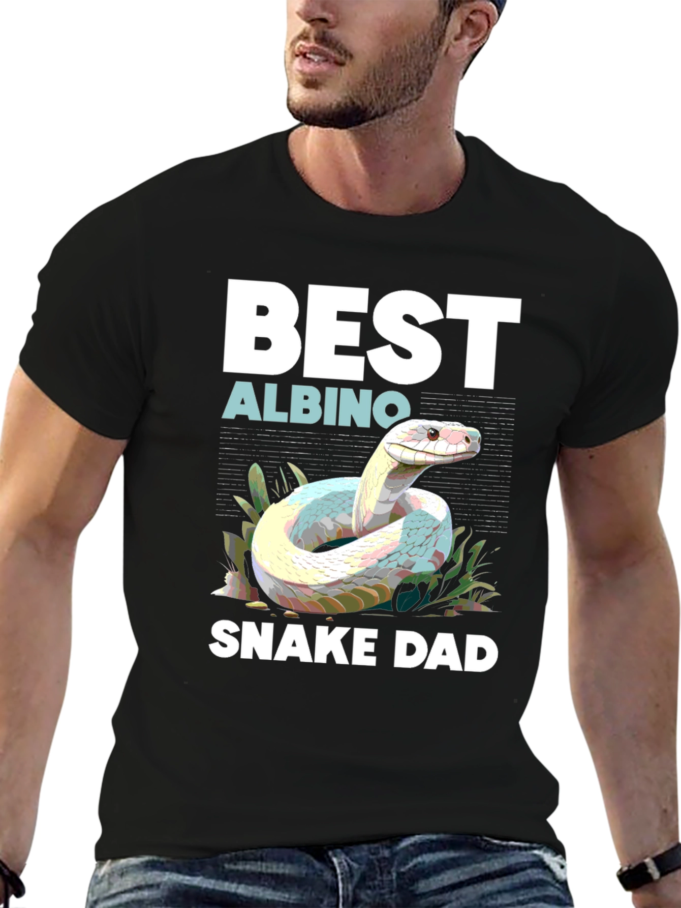 Best Albino Snake Dad T-Shirt
