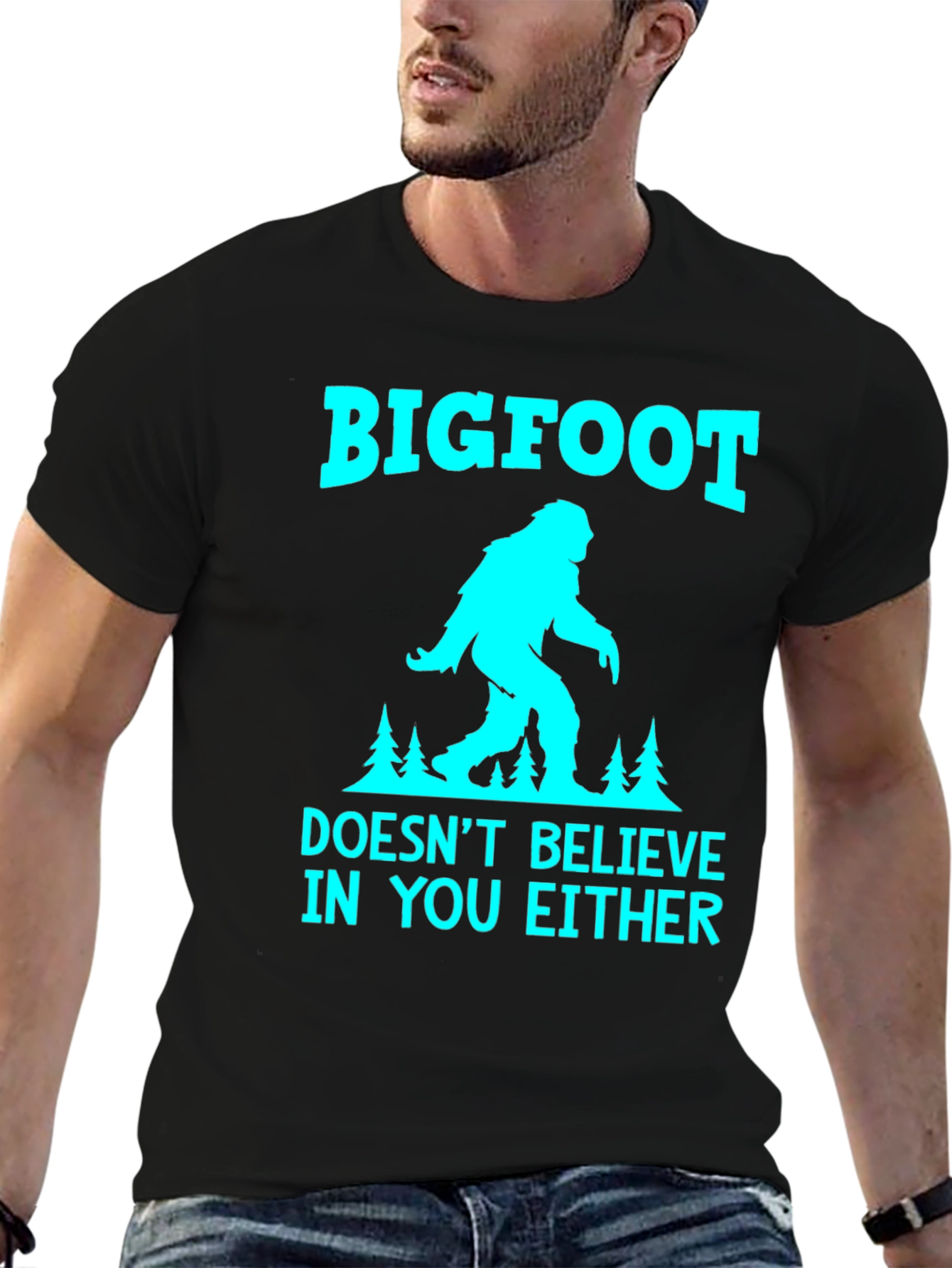 Bigfoot Believer Tee - Novelty Graphic T-Shirt