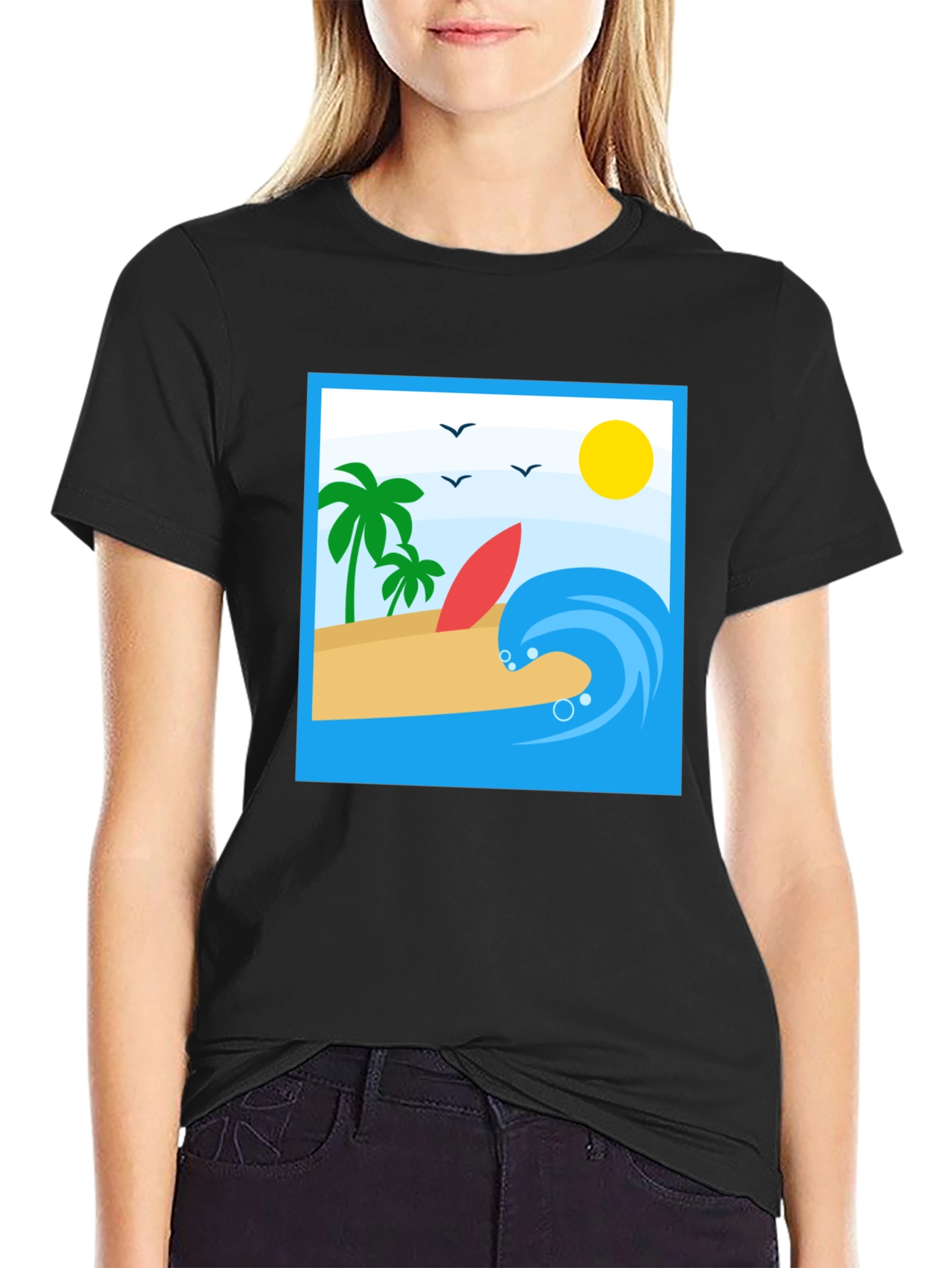 Beach Scene Graphic Tee