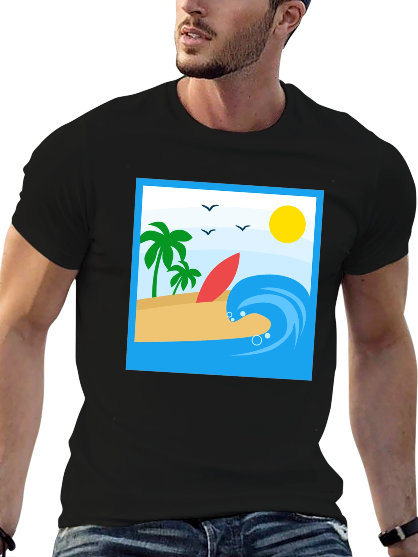 Beach Scene Graphic Tee