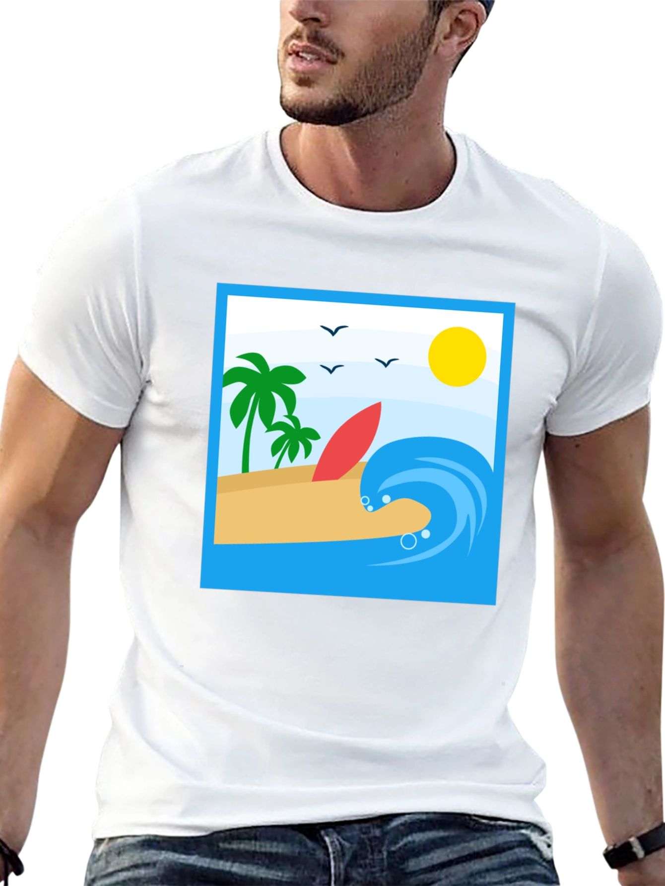 Beach Scene Graphic Tee