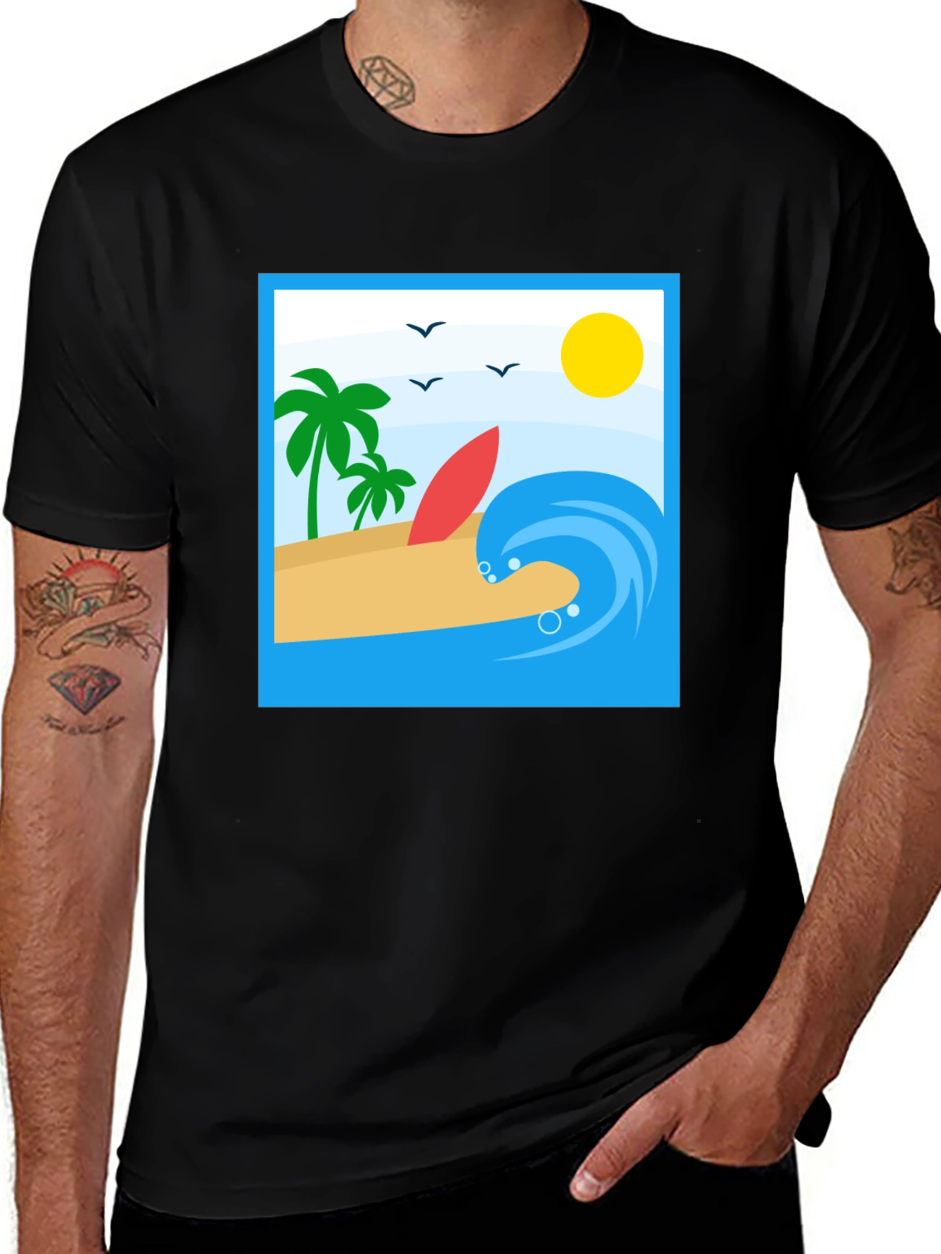 Beach Scene Graphic Tee