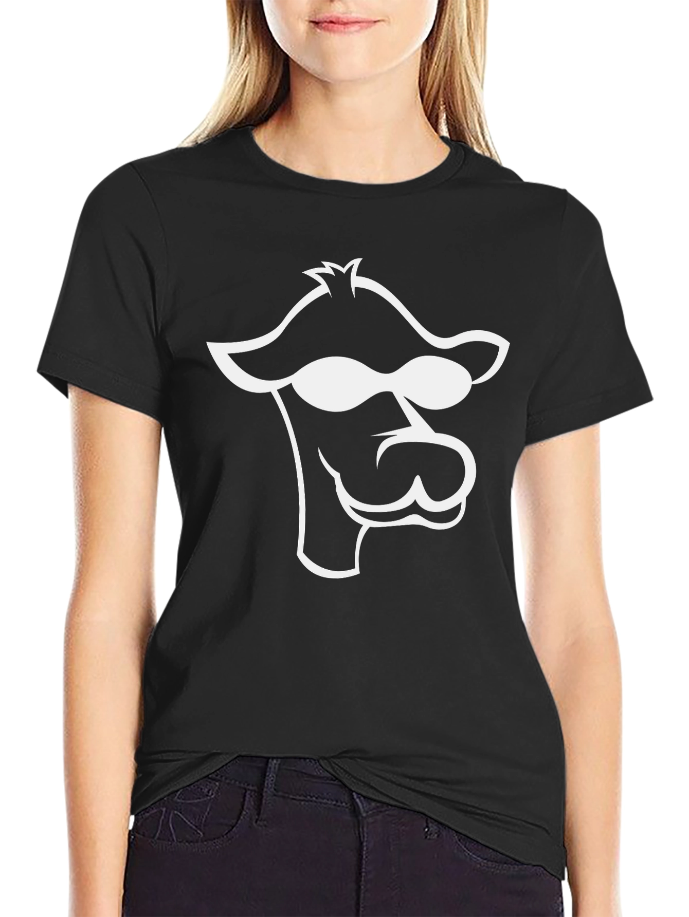 Cool Camel Graphic Tee - Black Cotton T-Shirt