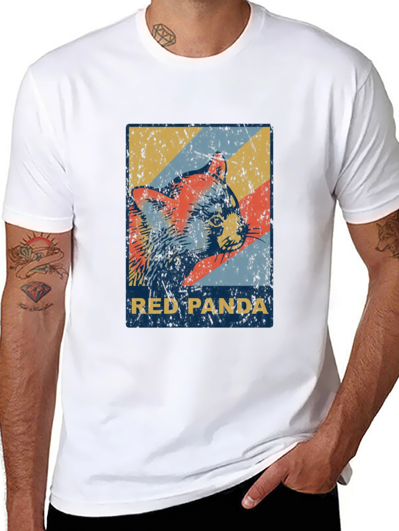 Retro Red Panda Graphic Tee - Unisex