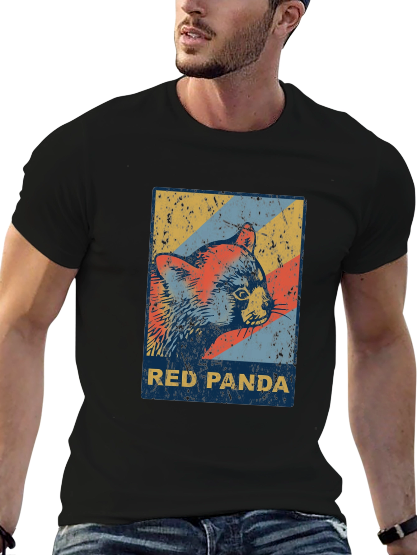 Retro Red Panda Graphic Tee - Unisex