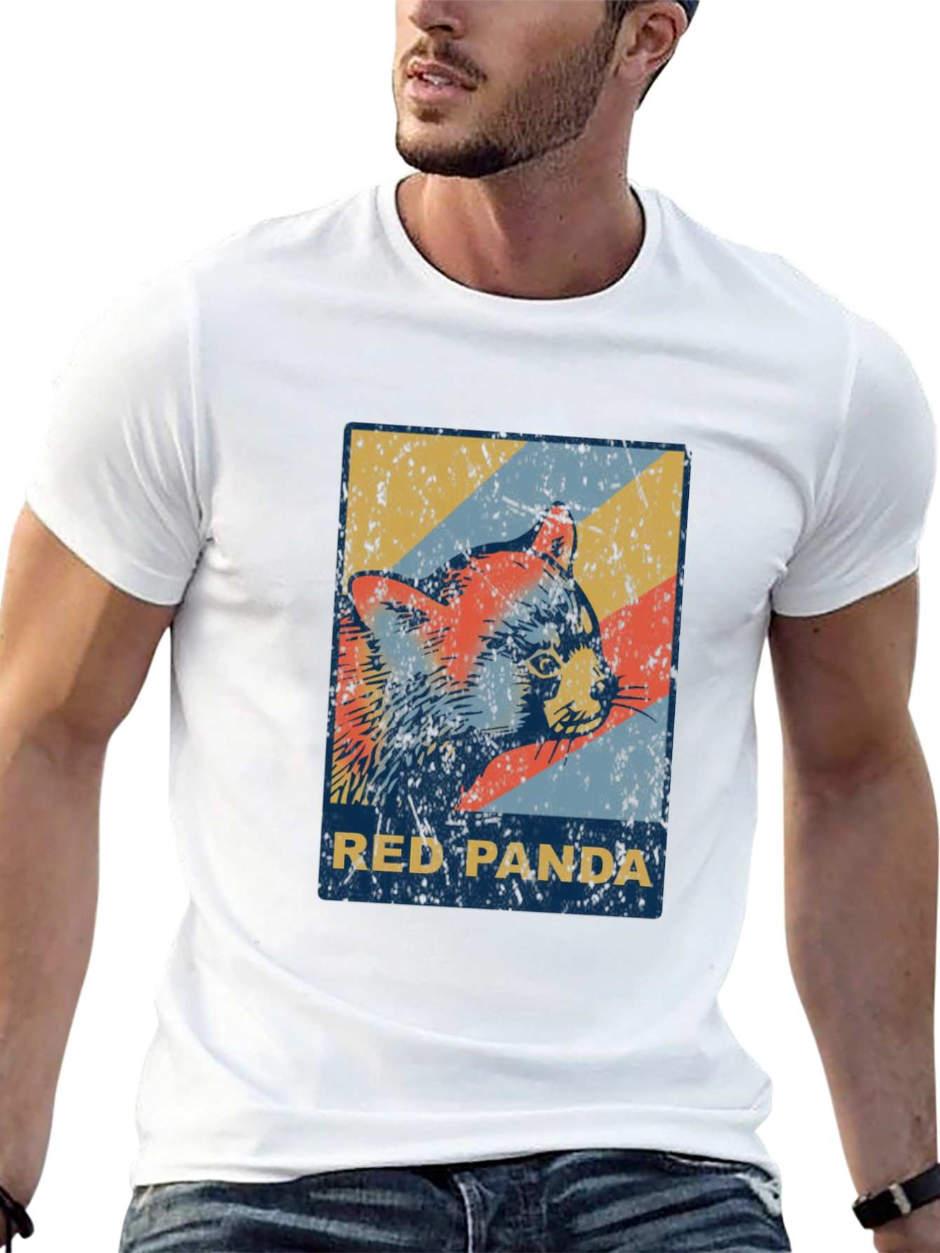 Retro Red Panda Graphic Tee - Unisex