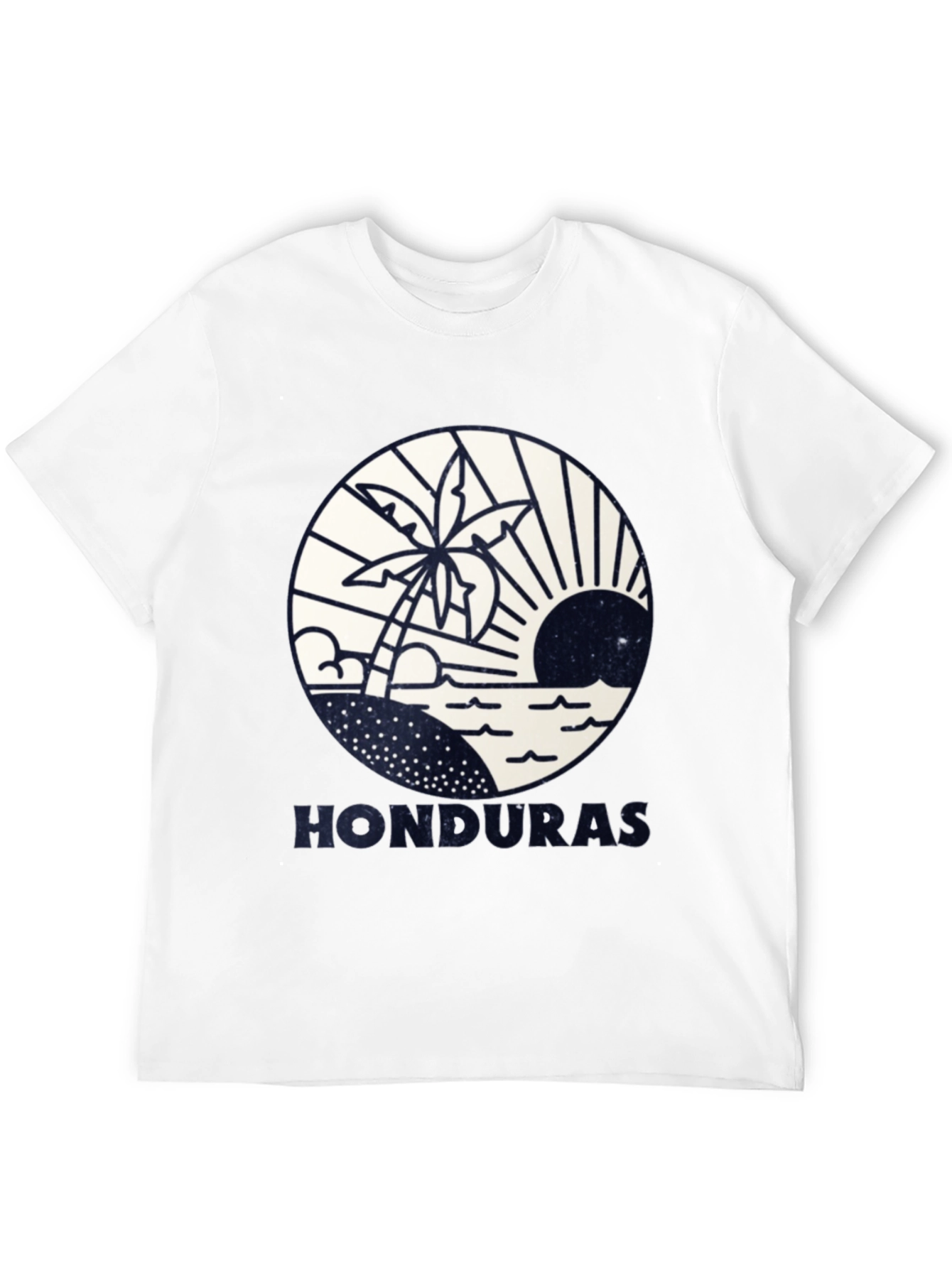 Honduras Beach Scene Graphic Tee - Island Vacation Shirt
