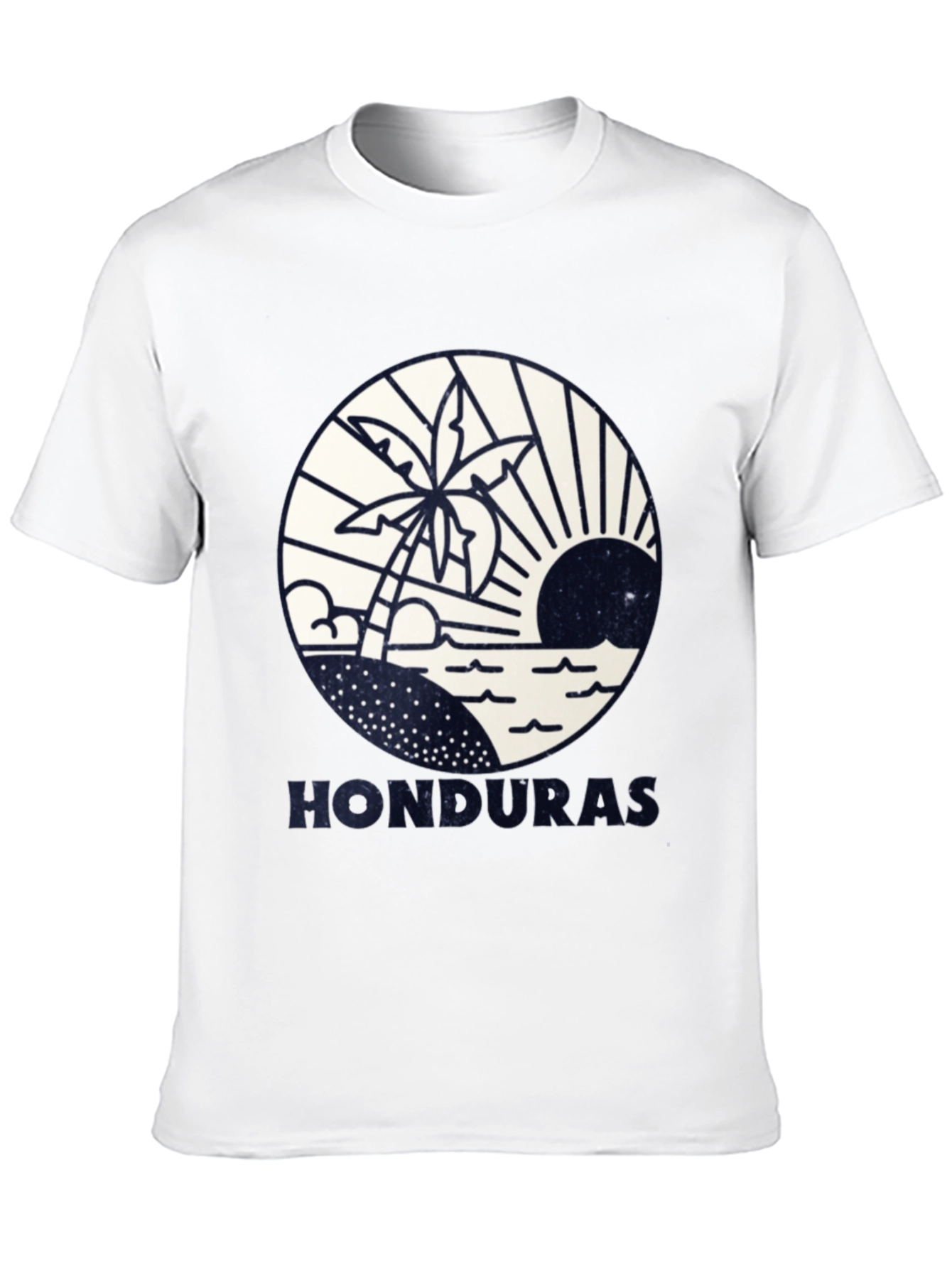 Honduras Beach Scene Graphic Tee - Island Vacation Shirt