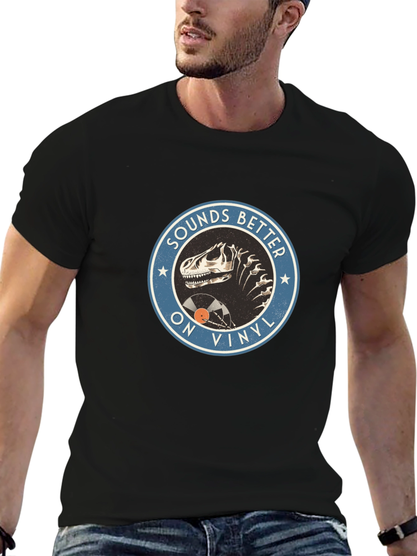 Sounds Better On Vinyl T-Rex Mens T-Shirt
