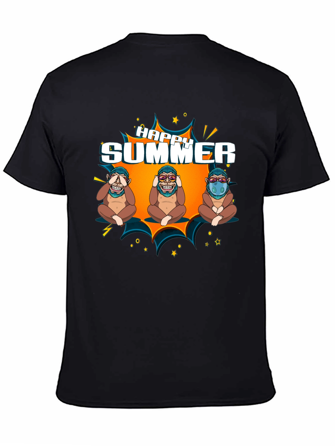 Happy Summer Monkeys Graphic Tee
