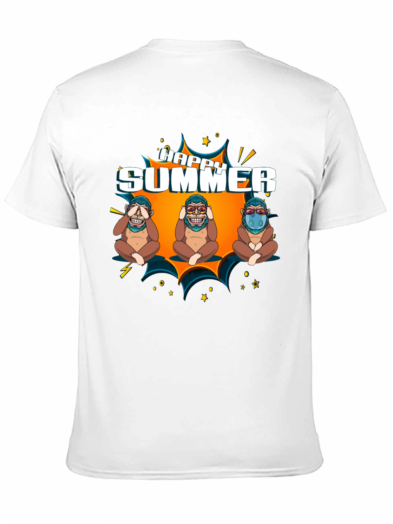 Happy Summer Monkeys Graphic Tee