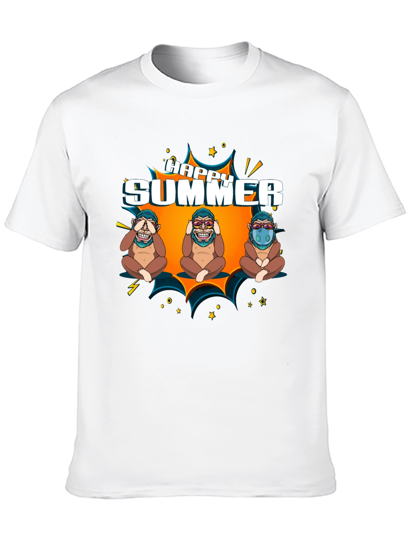 Happy Summer Monkeys Graphic Tee