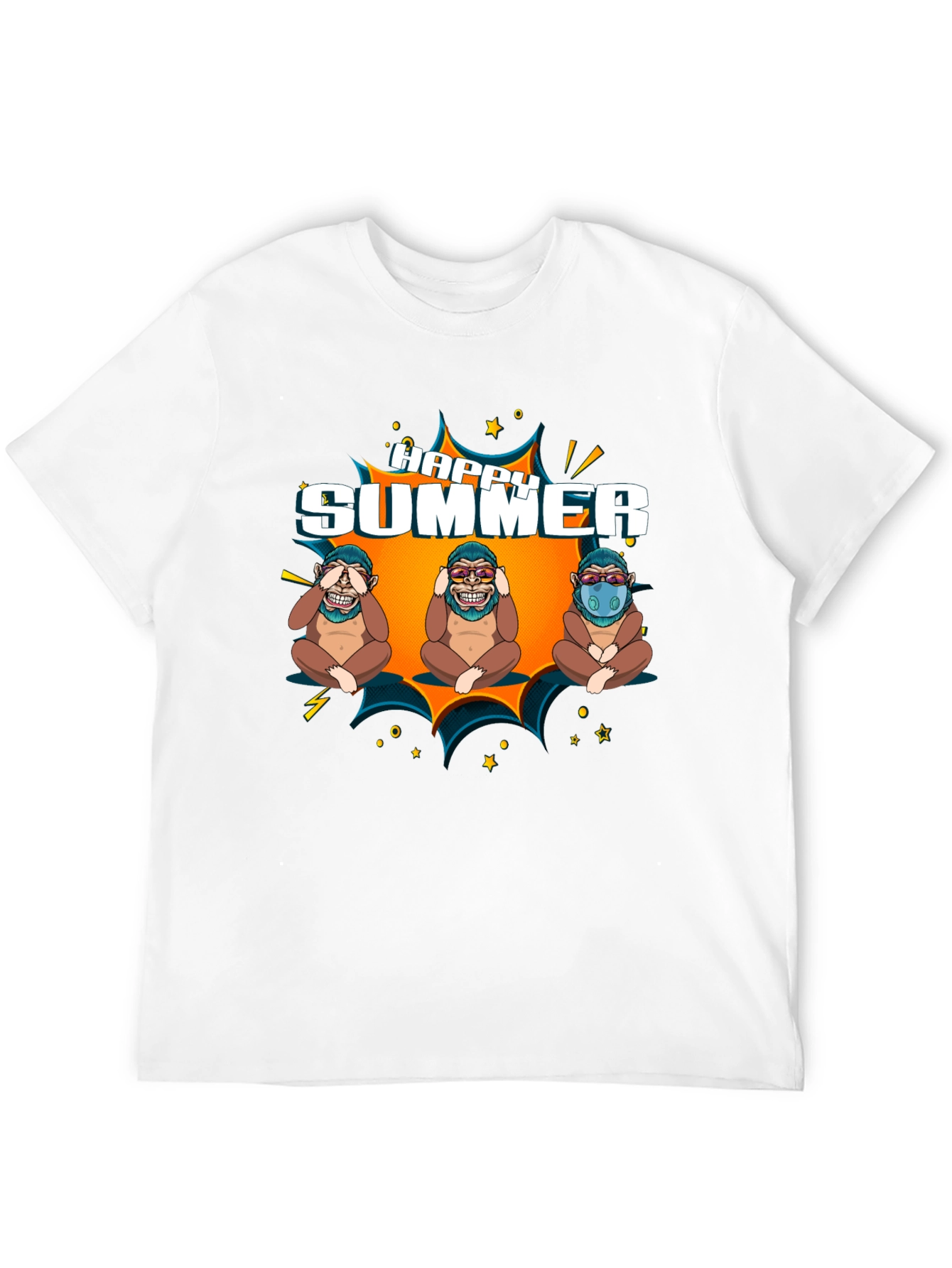 Happy Summer Monkeys Graphic Tee