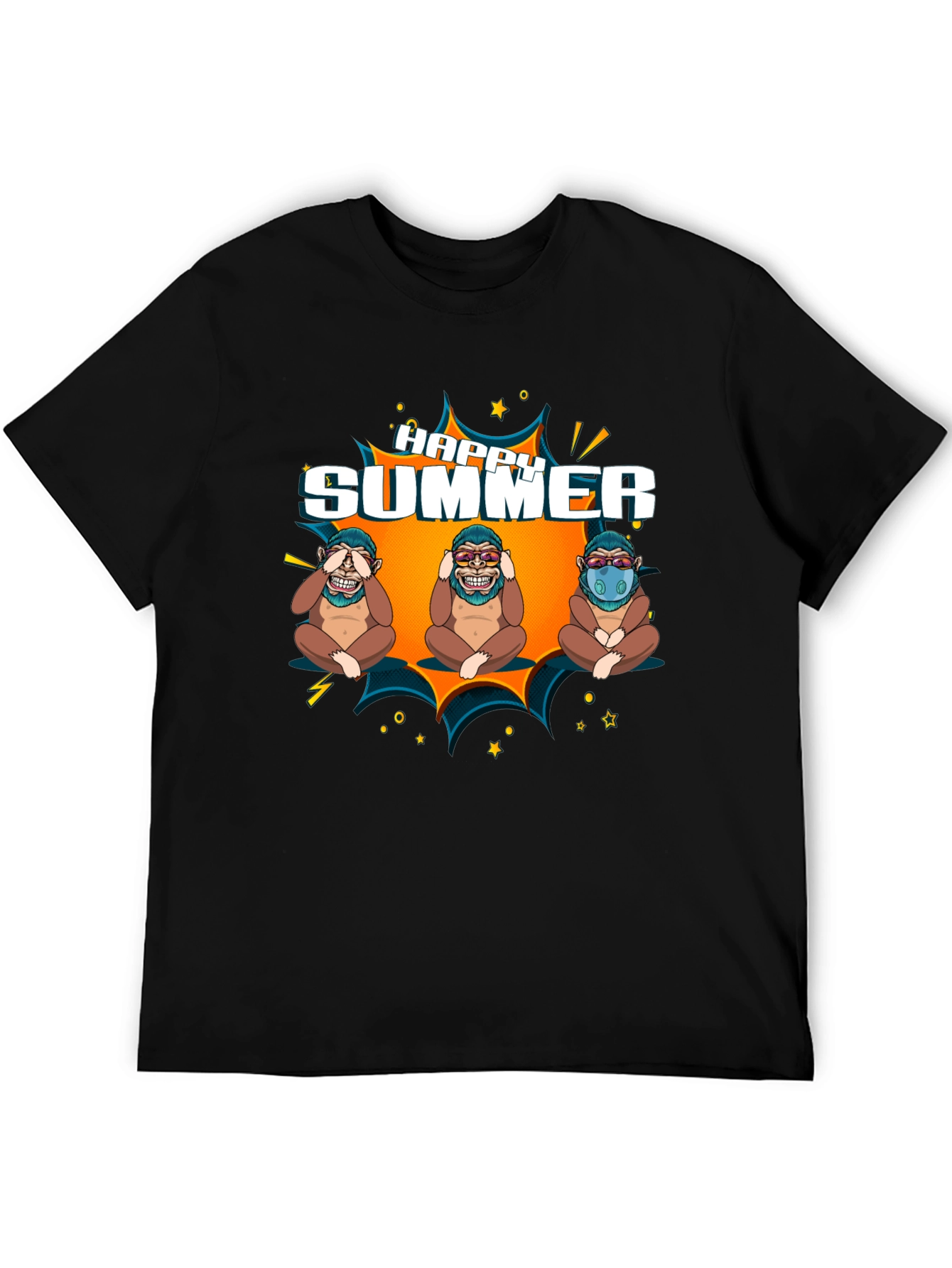 Happy Summer Monkeys Graphic Tee