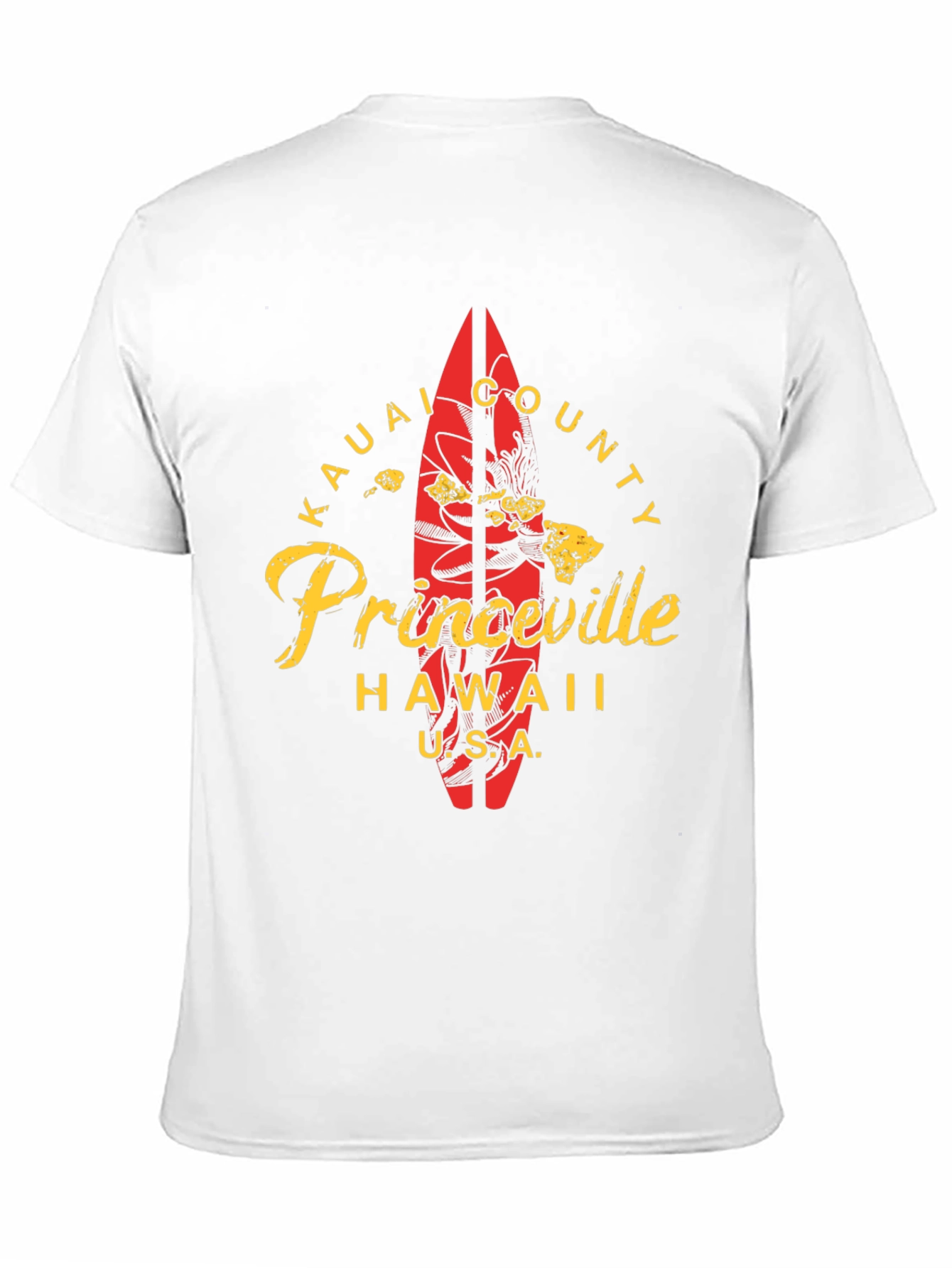 Kauai County Princeville Hawaii Surf T-Shirt