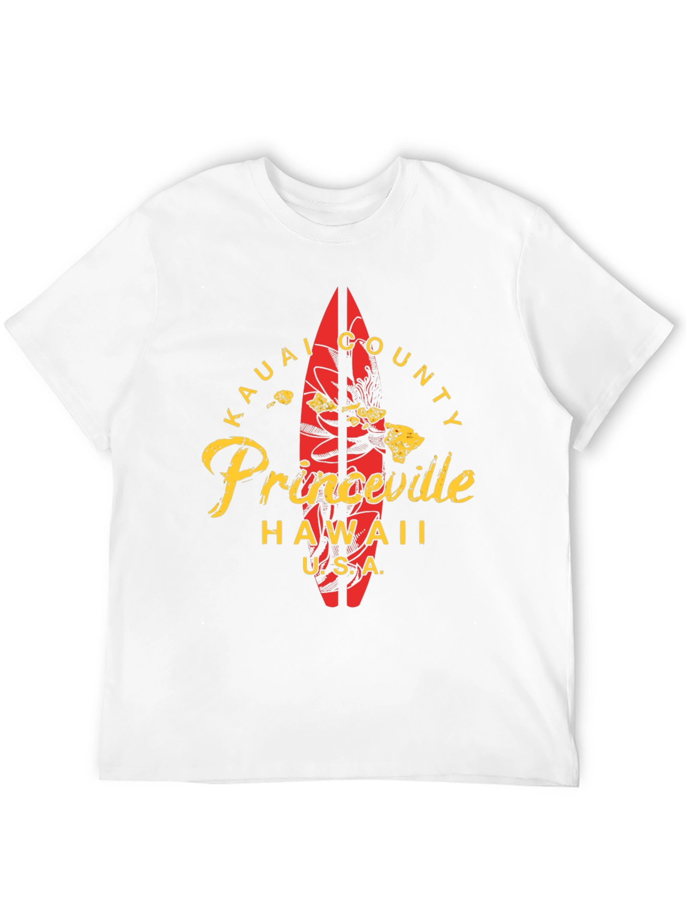 Kauai County Princeville Hawaii Surf T-Shirt