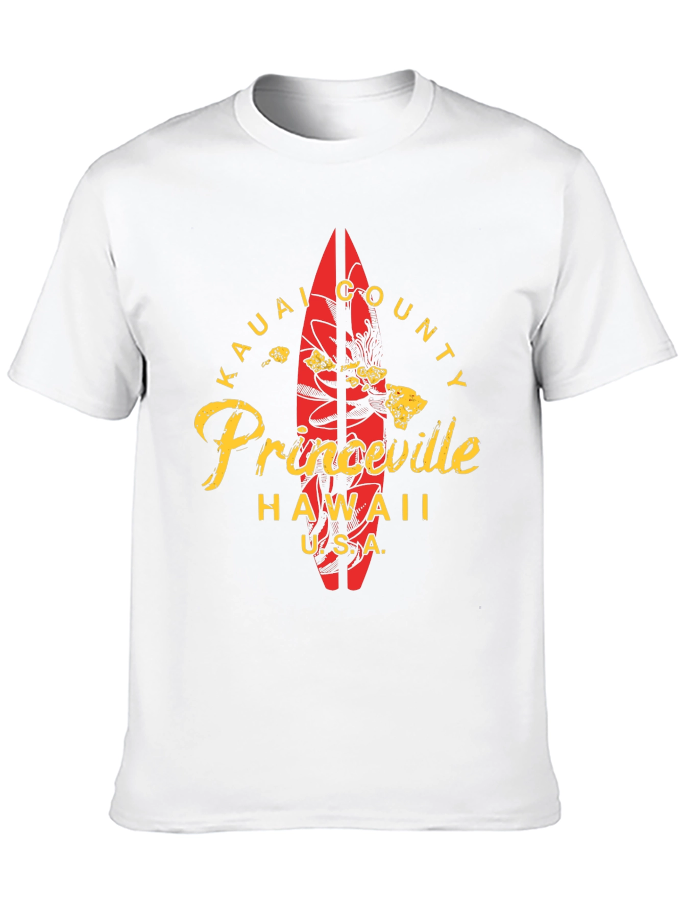 Kauai County Princeville Hawaii Surf T-Shirt