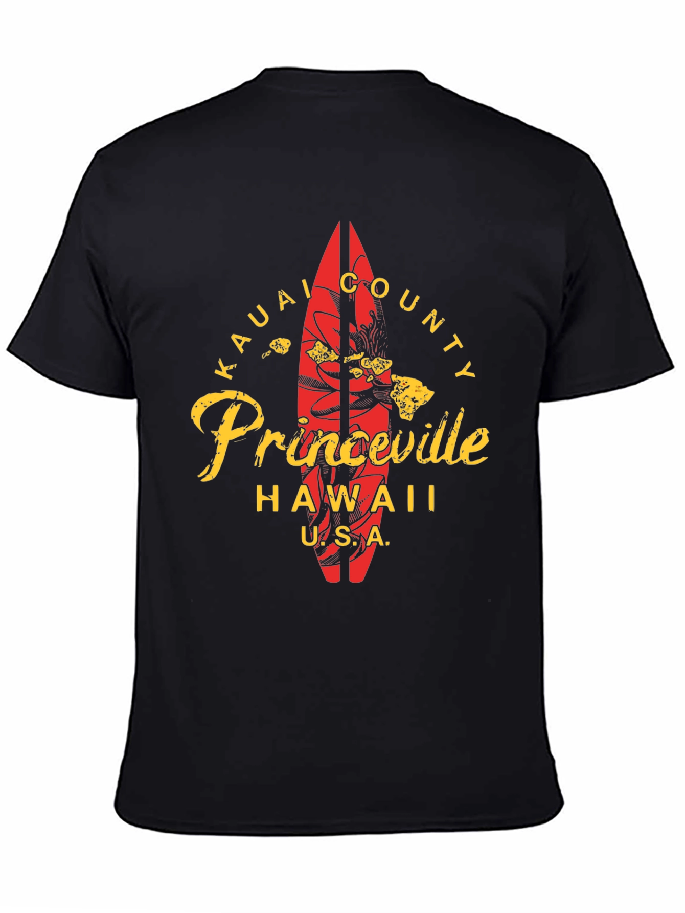 Kauai County Princeville Hawaii Surf T-Shirt