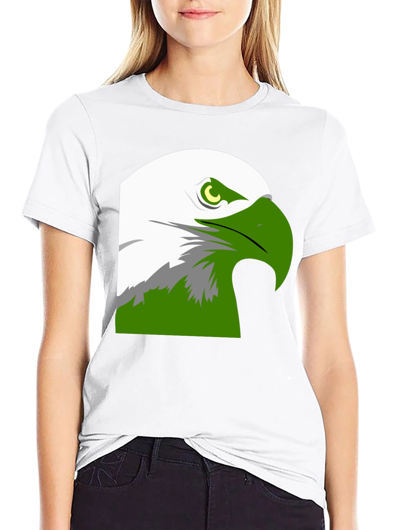 Bold Eagle Graphic Tee - Black Cotton Blend