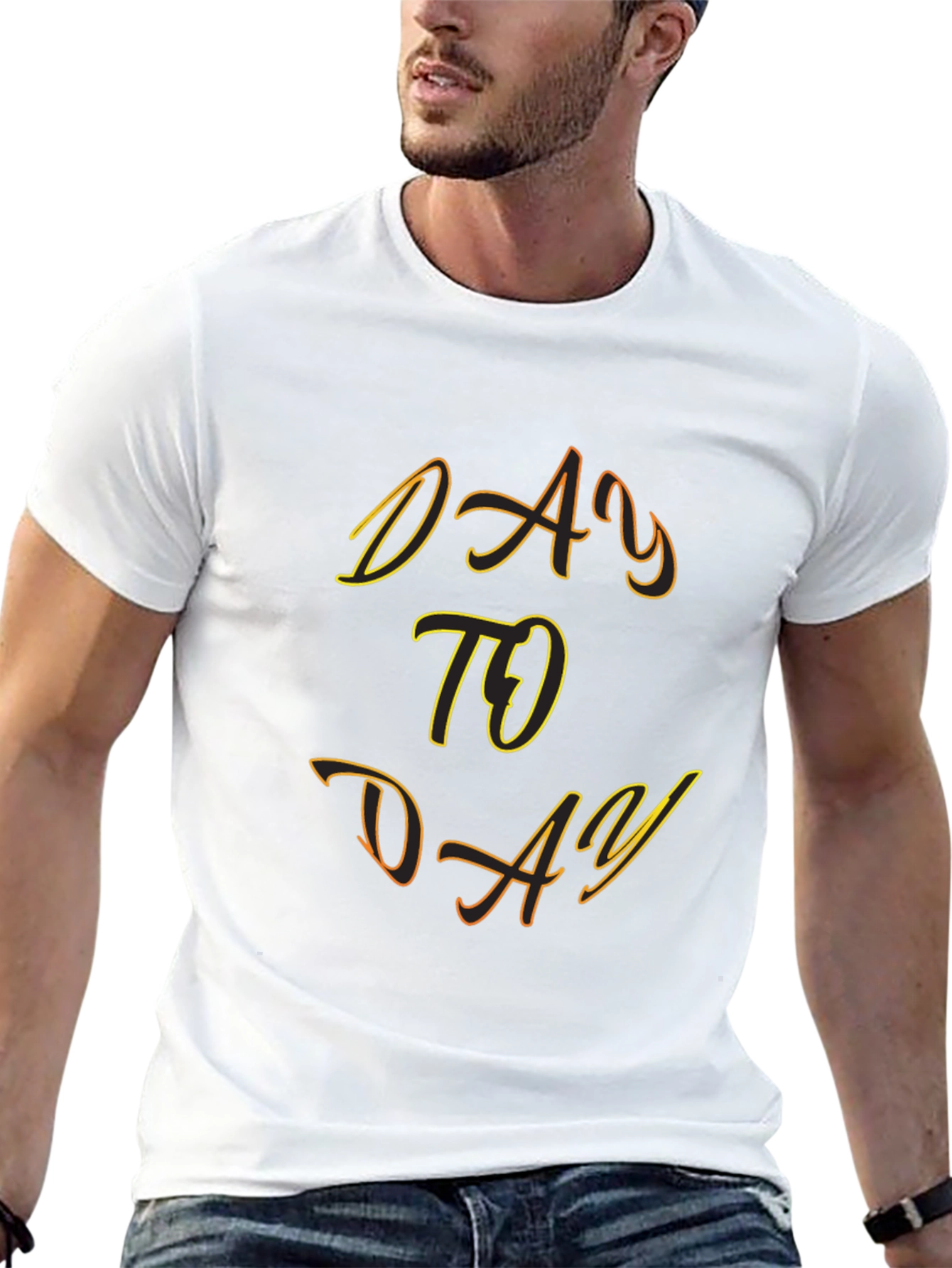 Day to Day Black Graphic Tee