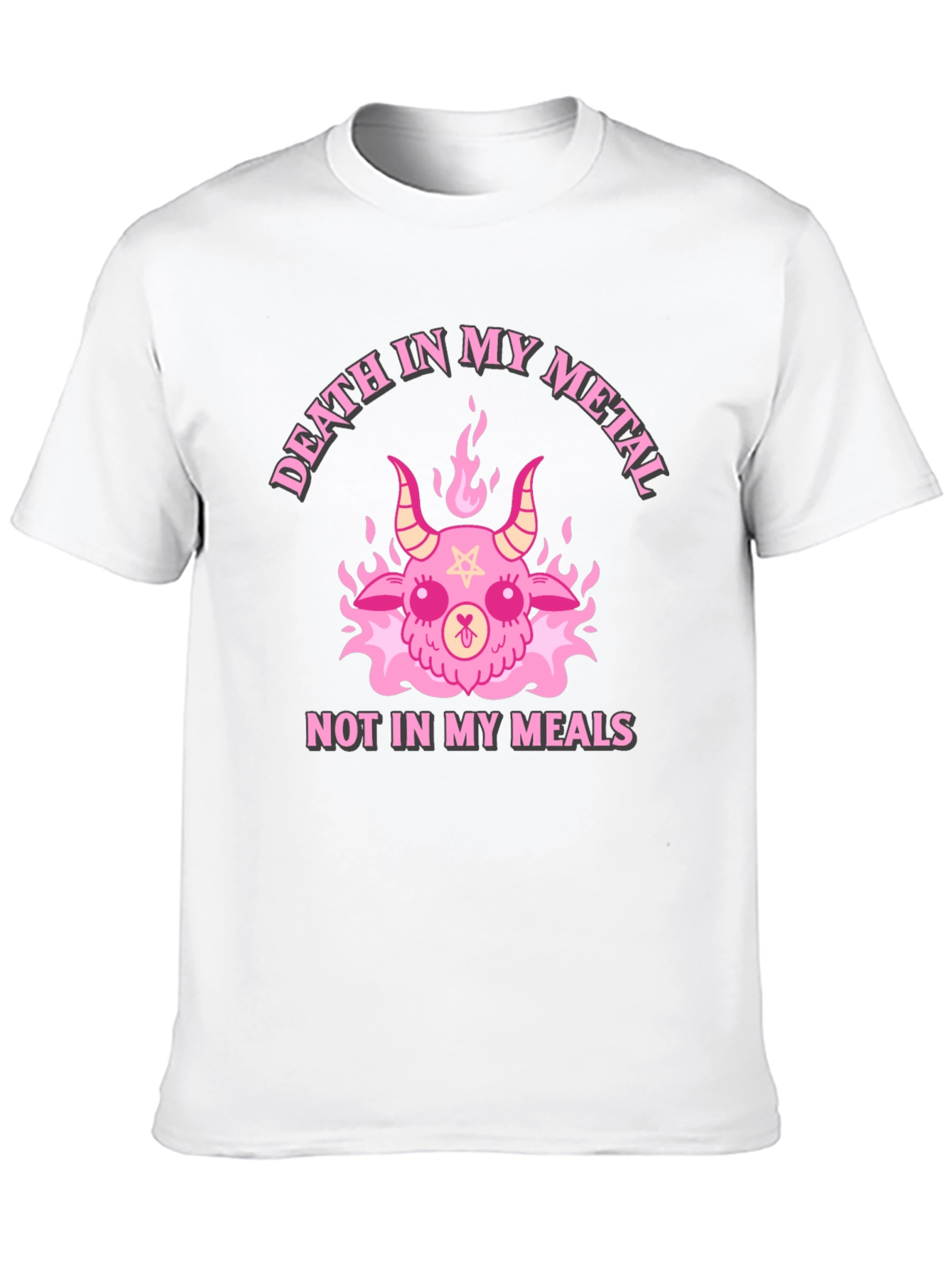Death In My Metal T-Shirt - Cute Satanic Design