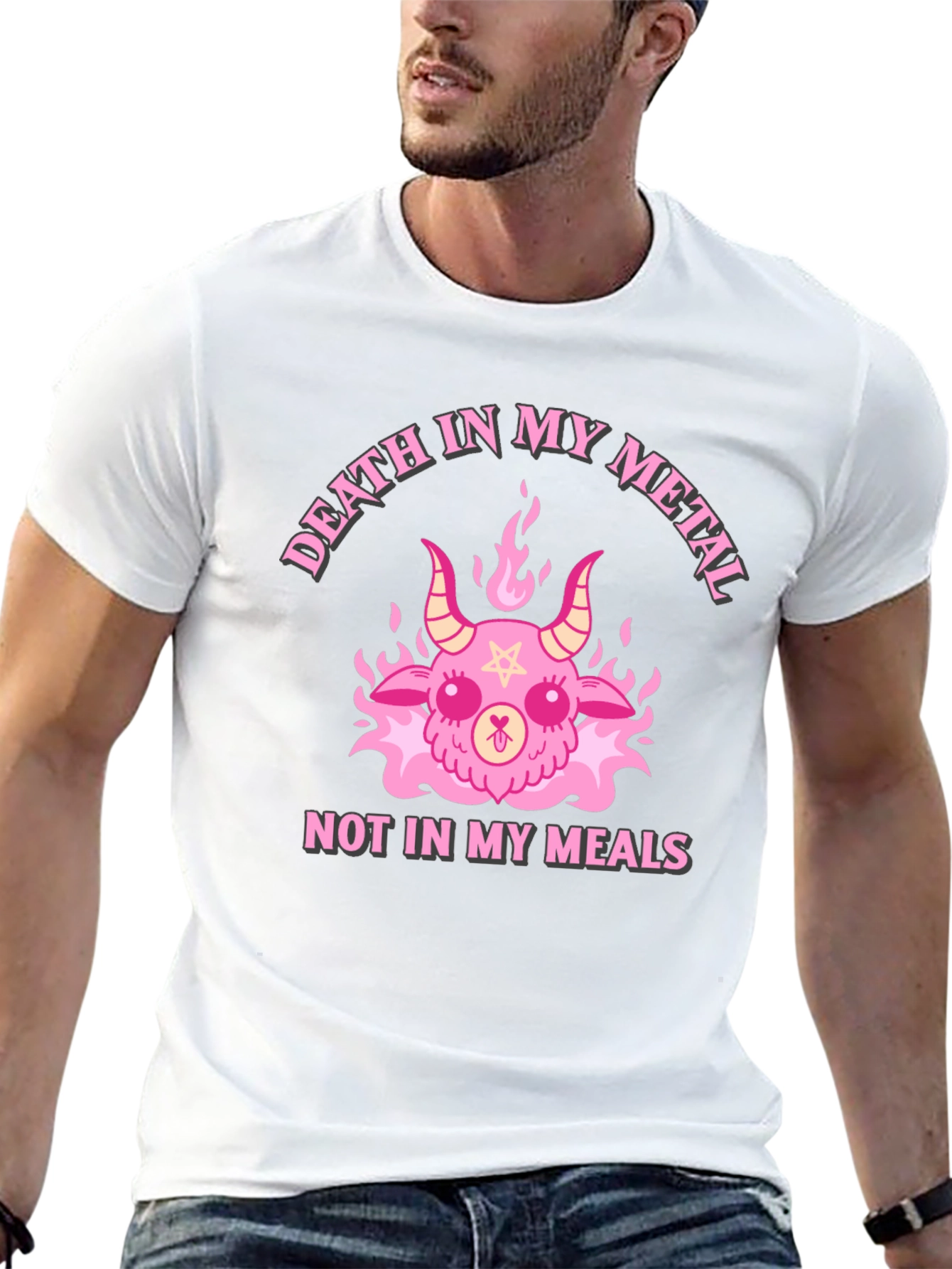 Death In My Metal T-Shirt - Cute Satanic Design