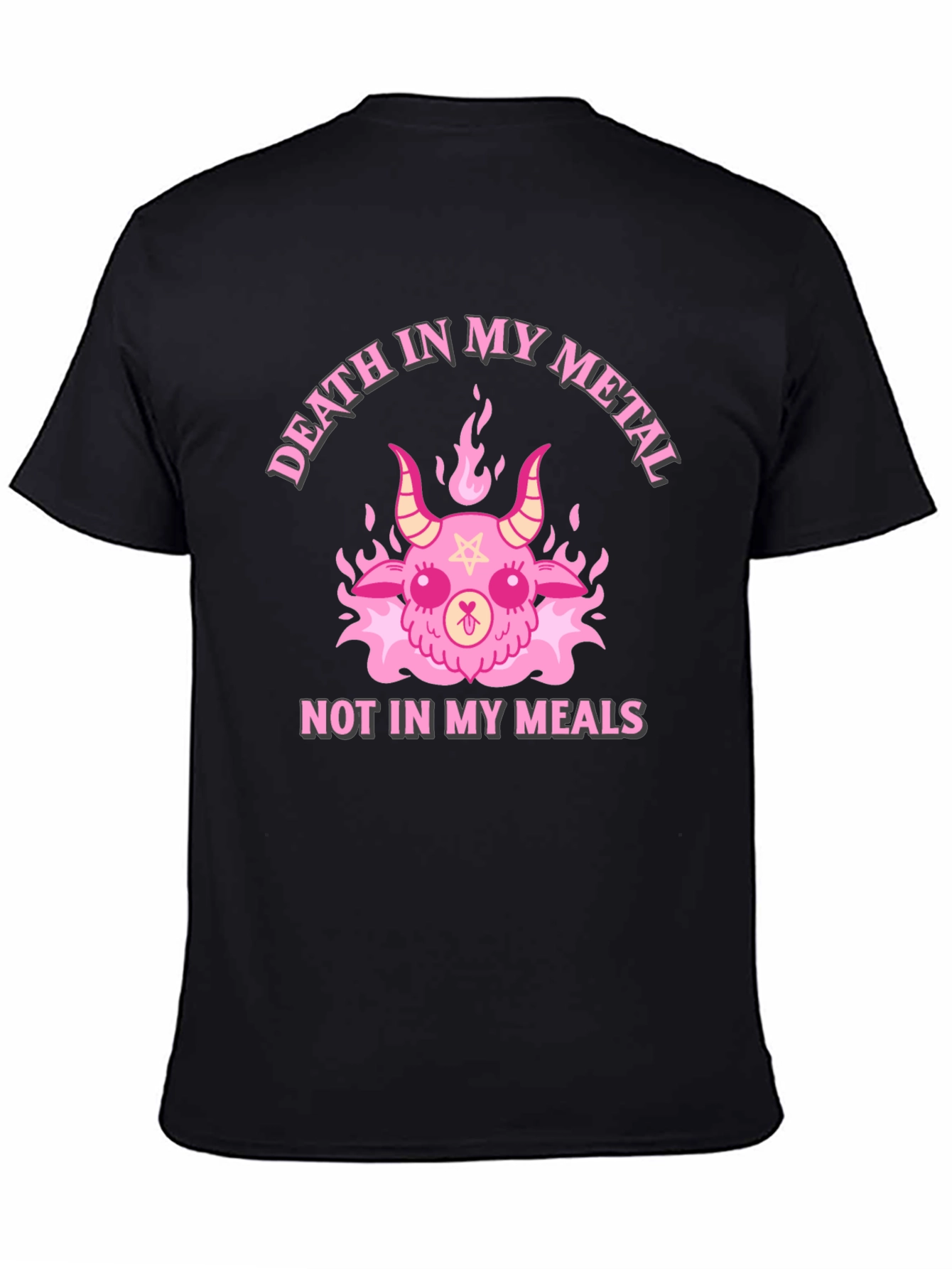 Death In My Metal T-Shirt - Cute Satanic Design