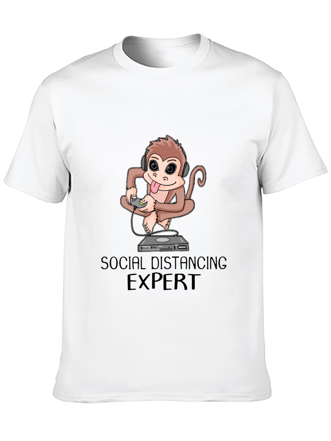 Social Distancing Expert Monkey Graphic Tee