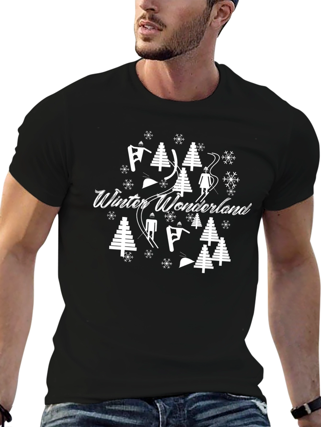 Winter Wonderland Graphic T-Shirt - Black