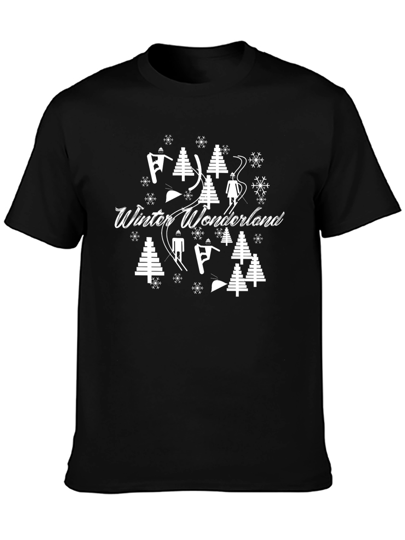 Winter Wonderland Graphic T-Shirt - Black