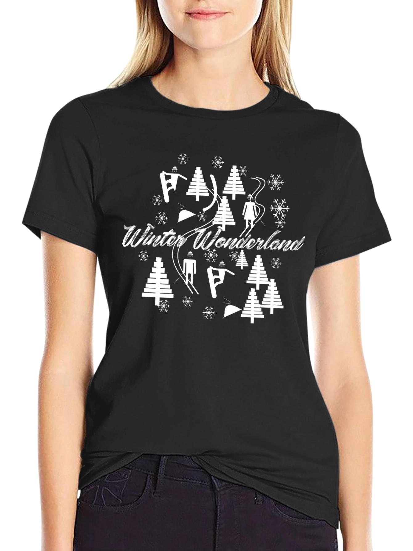 Winter Wonderland Graphic T-Shirt - Black