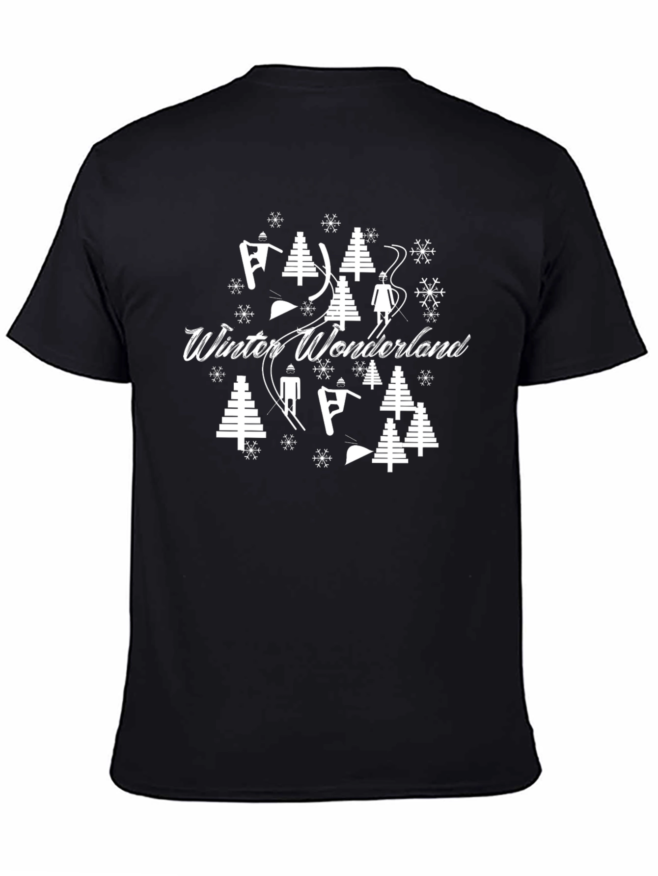 Winter Wonderland Graphic T-Shirt - Black