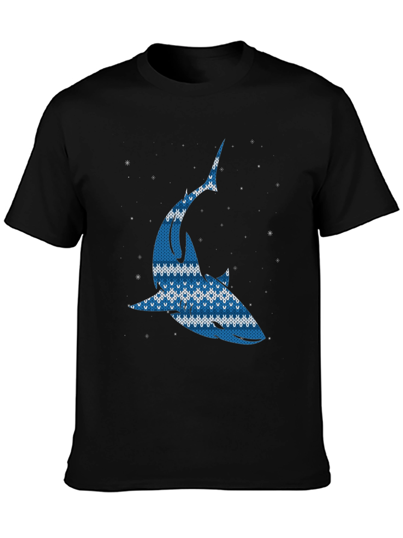 Ugly Christmas Sweater Shark Graphic Tee