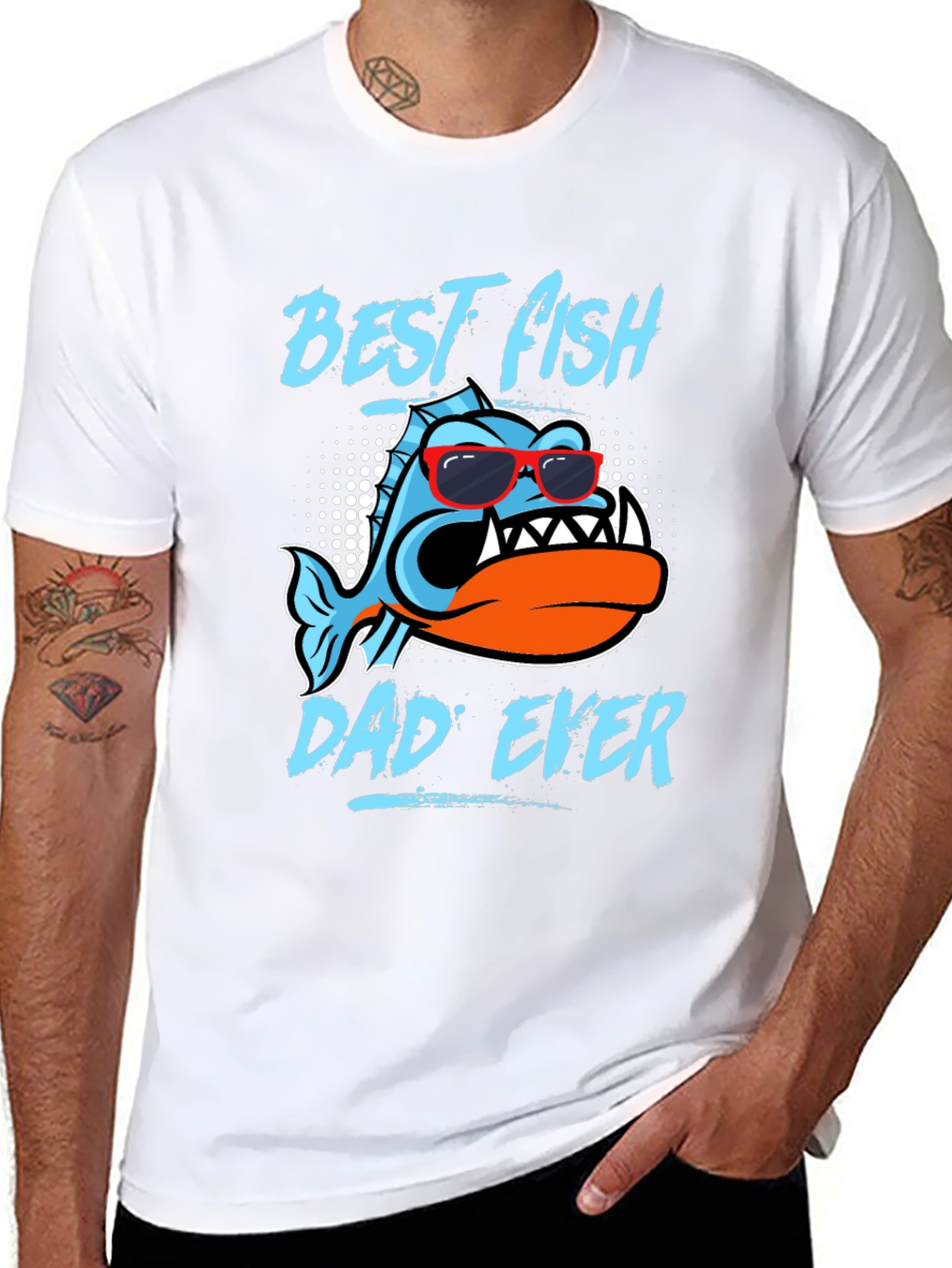 Best Fish Dad Ever Graphic T-Shirt