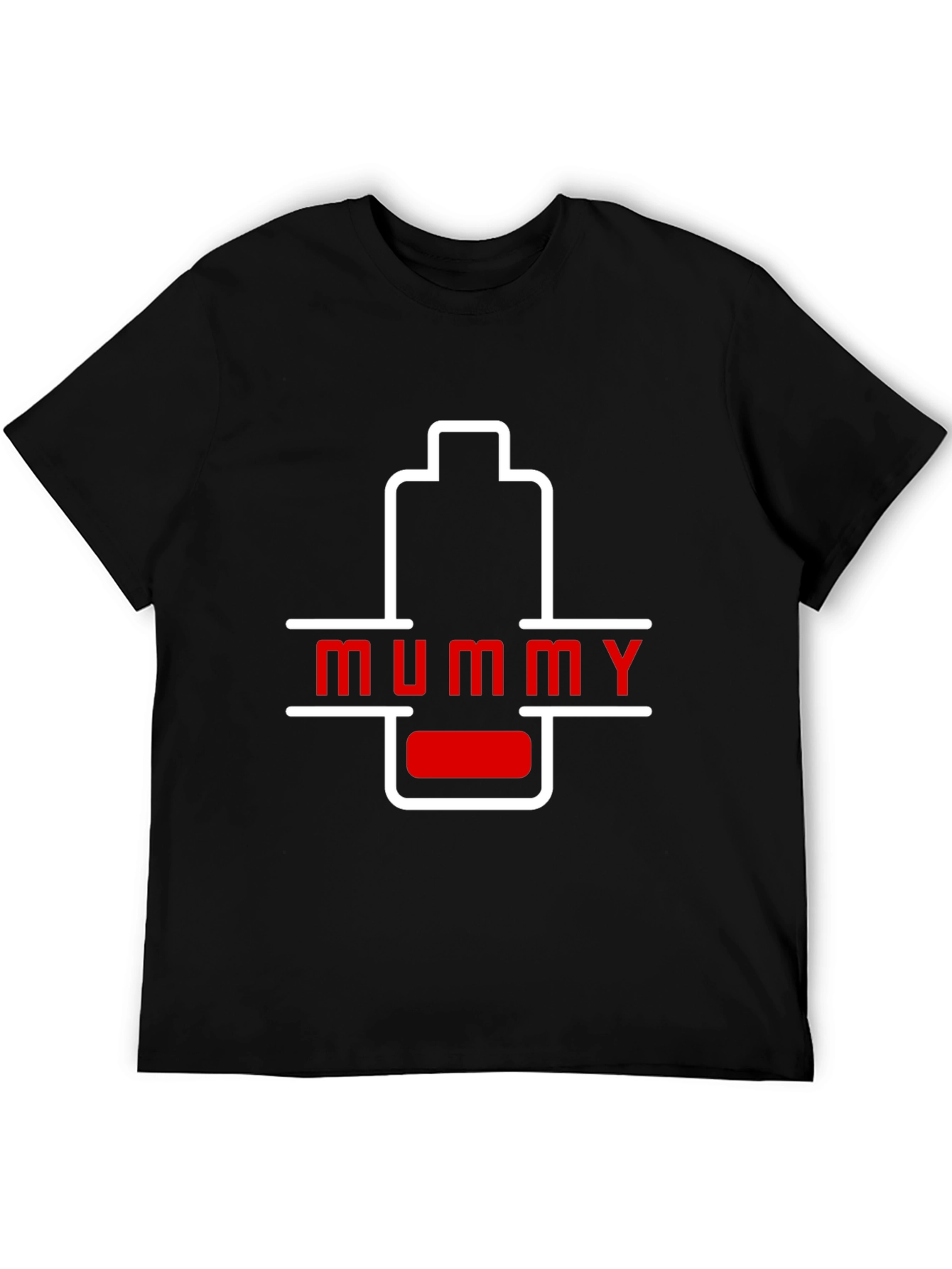 Mummy Low Battery Graphic T-Shirt - Unique Gift!